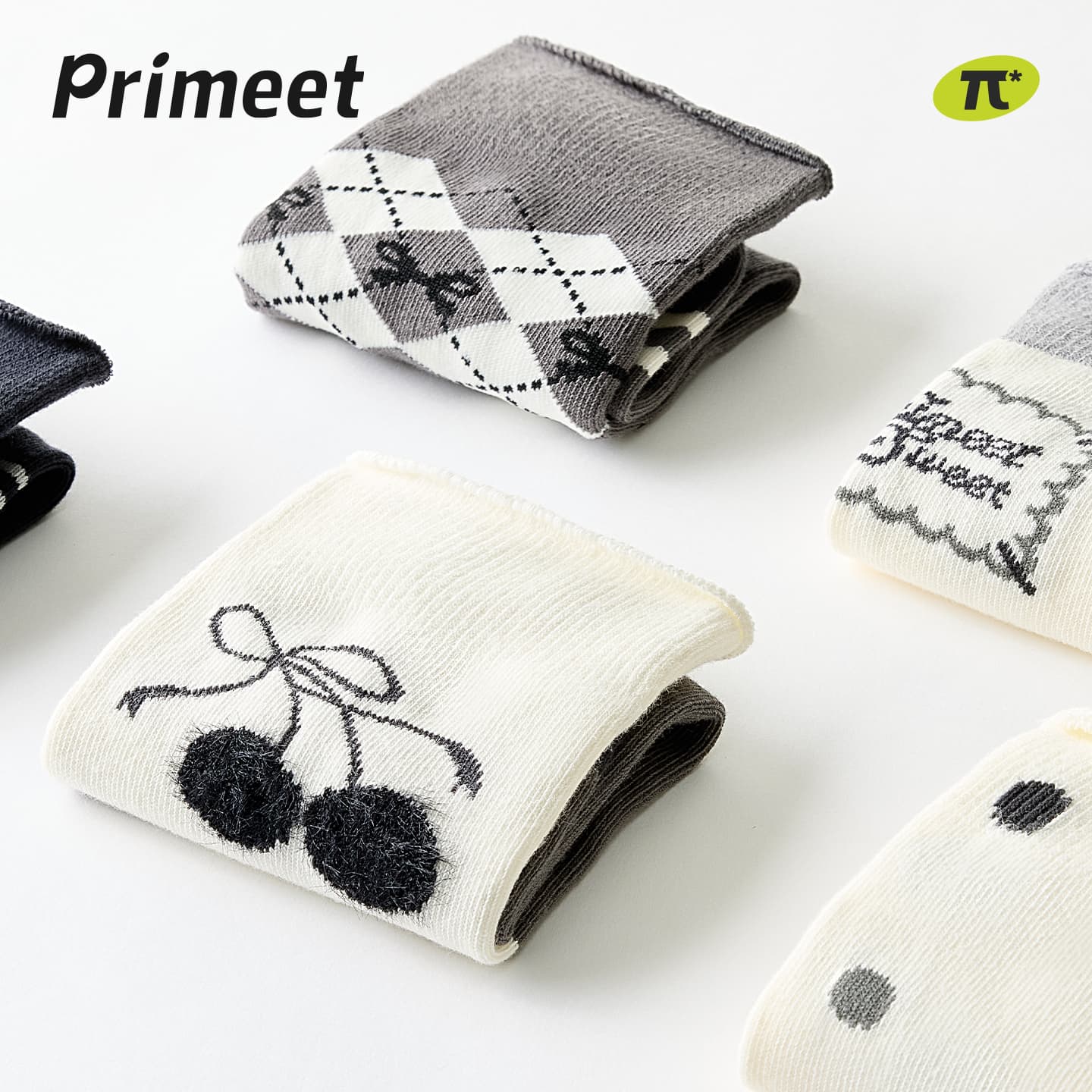 Носки PRIMEET Grayson Preppy 5 Pack Женские носки Crew - изображение 2