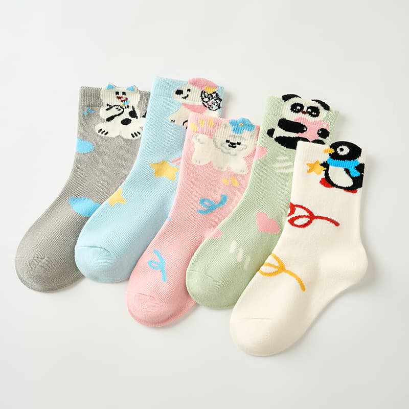PRIMEET Носки 5 пар Милый дизайн с питомцами Веселые носки для детей - изображение 2