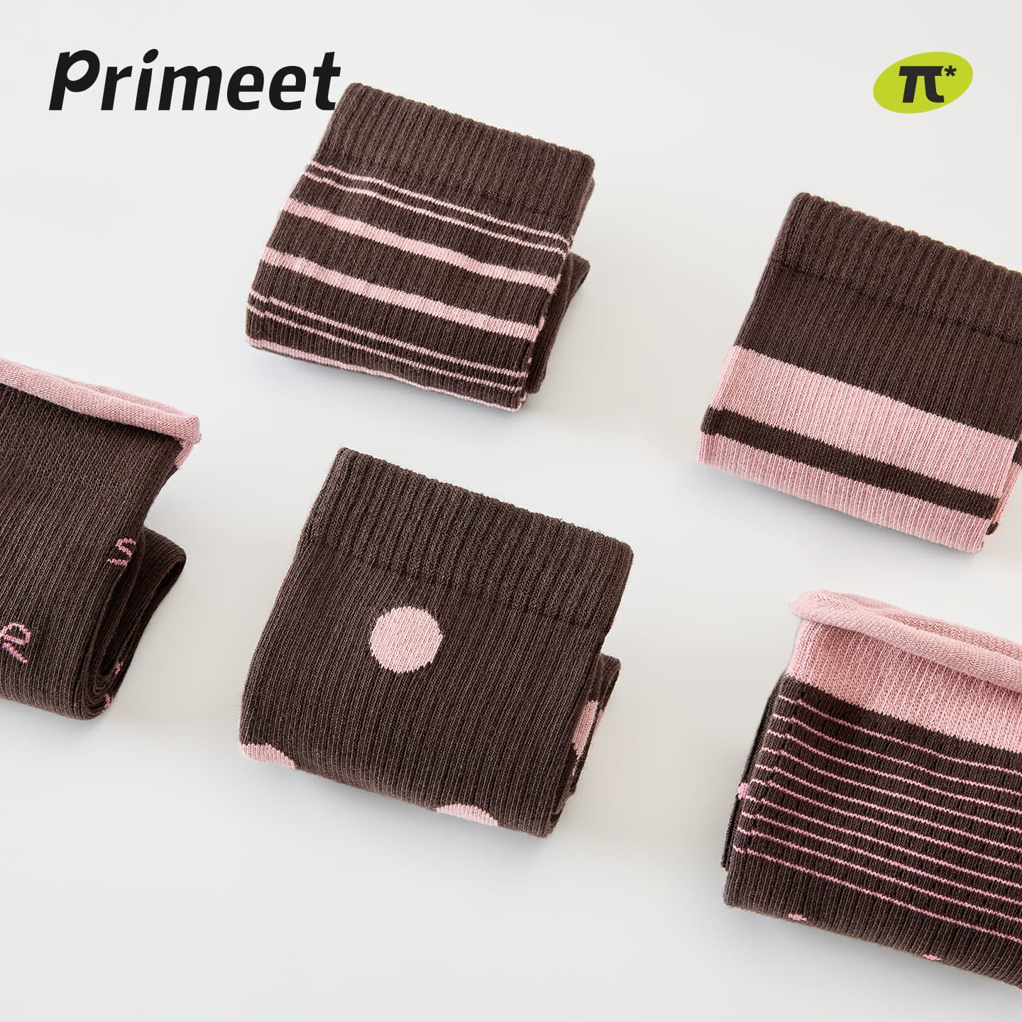 Носки PRIMEET Mystic Розовый Горошек 5 пар Женские Высокие носки - изображение 3