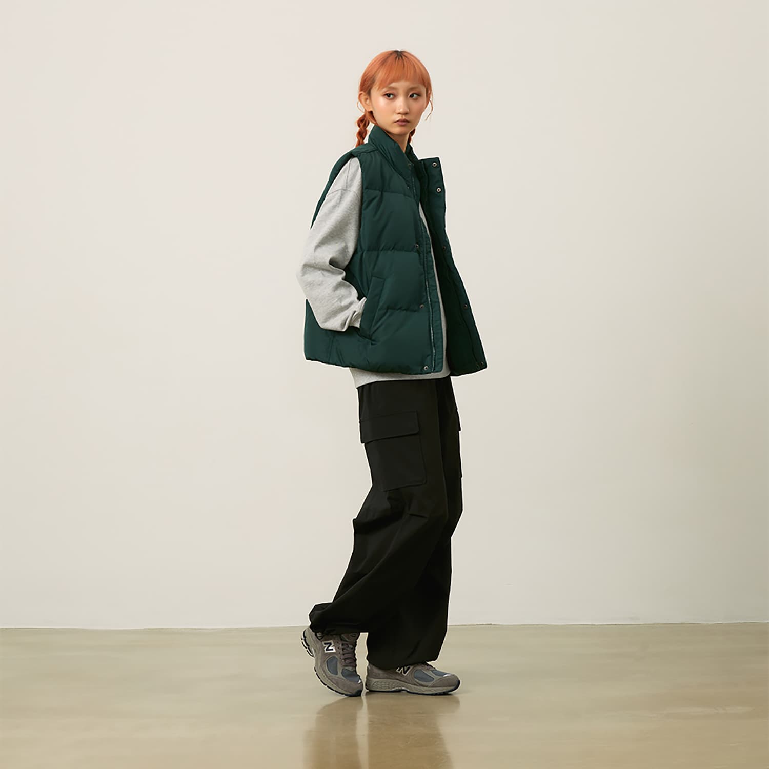 Куртка MLB Preppy Style Collection New York Yankees Пуховый жилет Унисекс Темно-зеленый - изображение 6