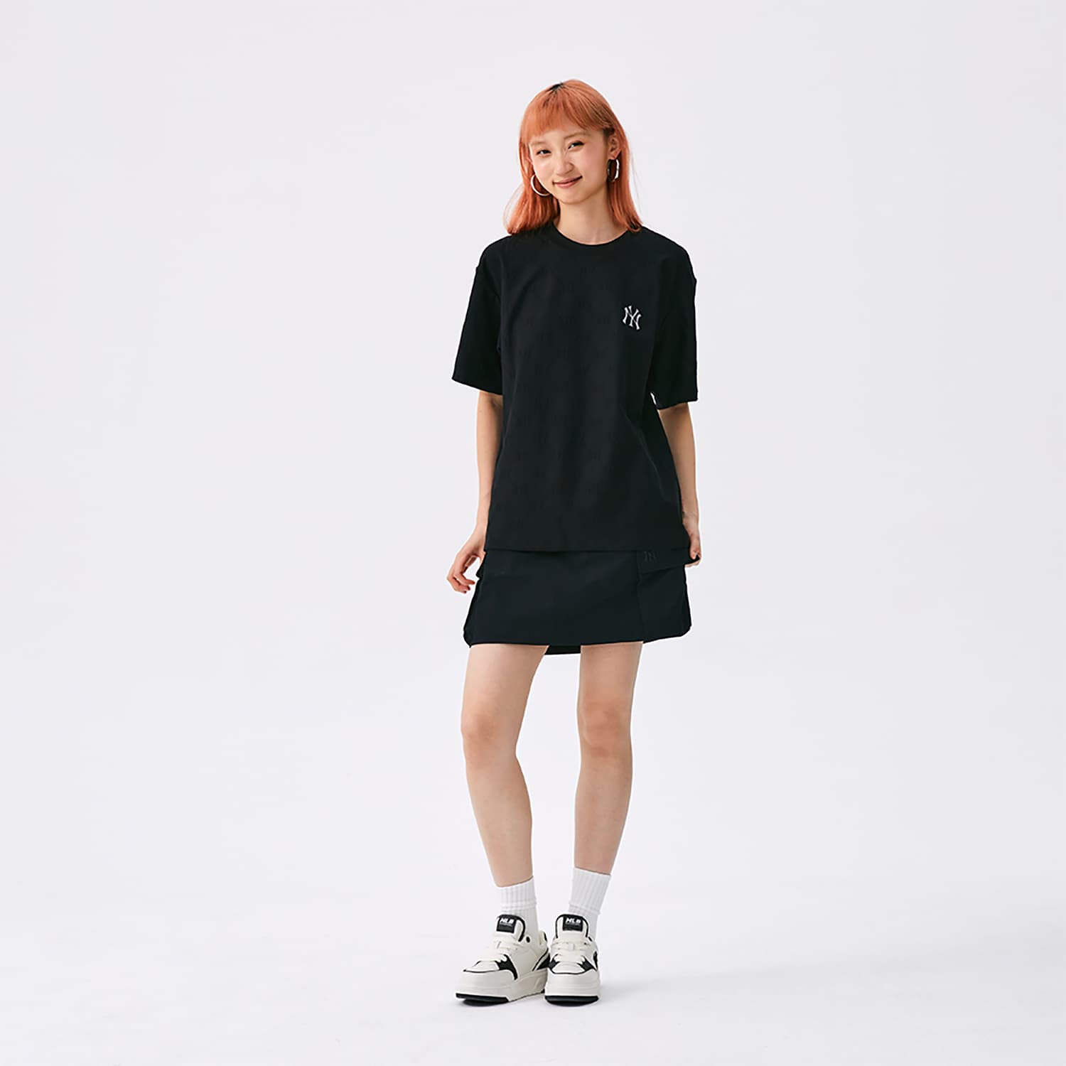 Футболка MLB MONOGRAM SS25 T Рубашка Унисекс Черная - изображение 6