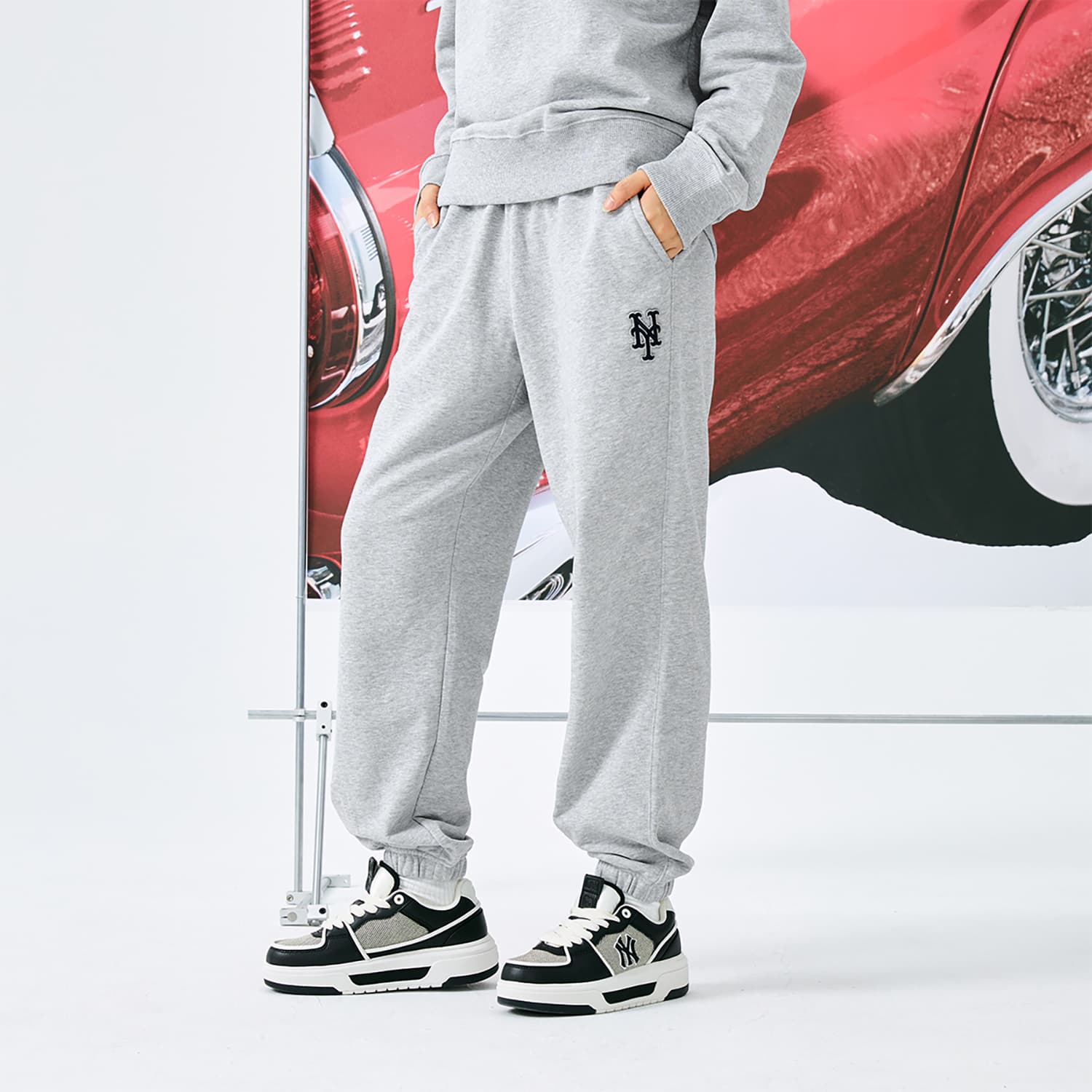Штаны MLB Basic Collection New York Mets 24FW Вязаные тренировочные штаны унисекс Фотиния серый - изображение 7