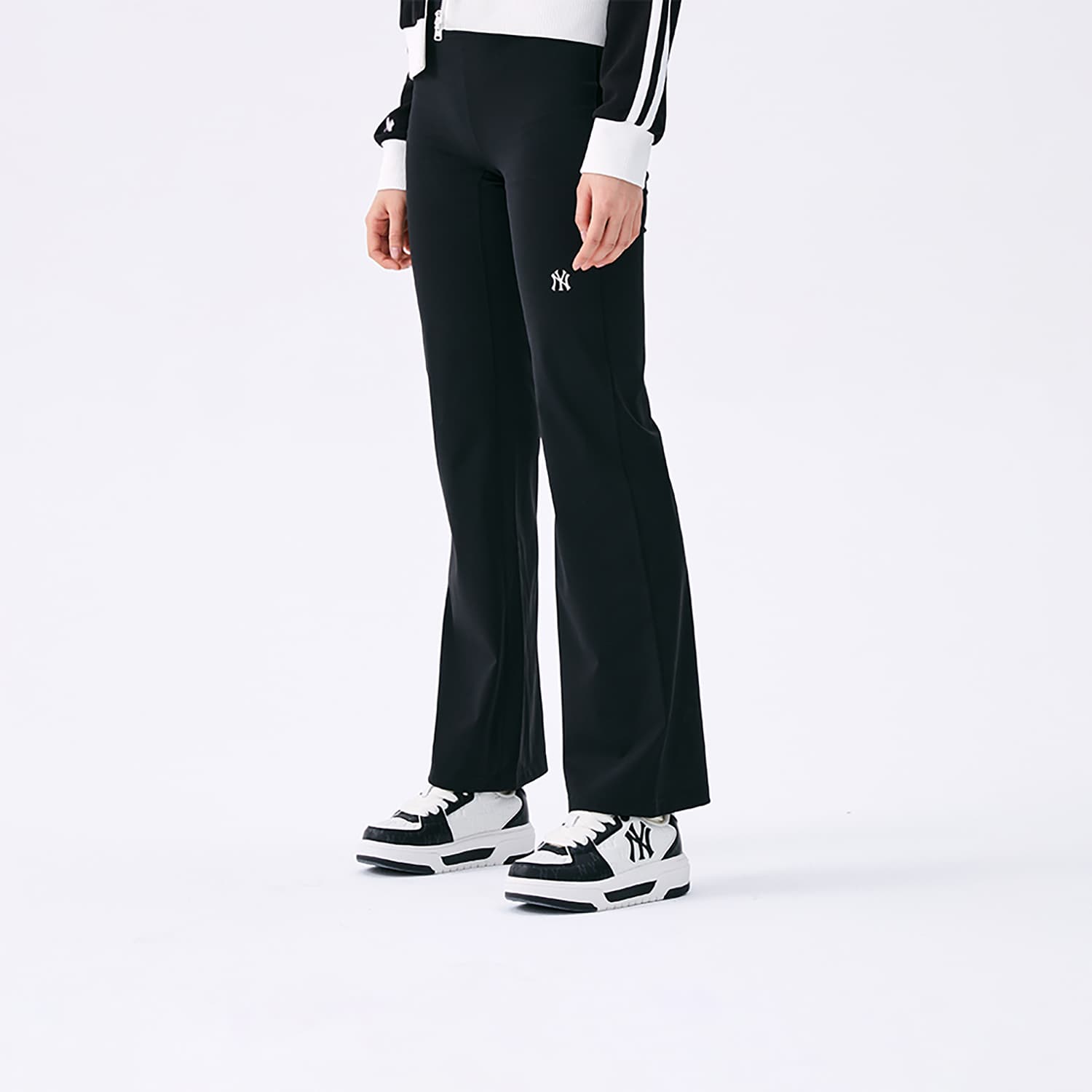 Штаны Mlb Base Logo New York Yankees Basic Collection SS25 Повседневные брюки Женские Черный - изображение 6