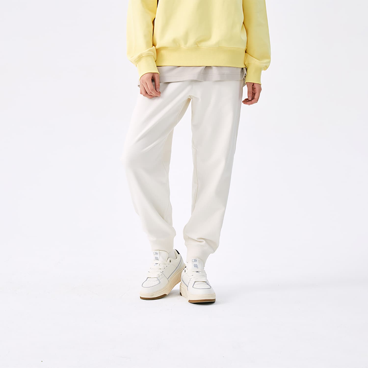 Штаны MLB New York Yankees Basic Collection SS25 Вязаные тренировочные штаны унисекс кремовые - изображение 5