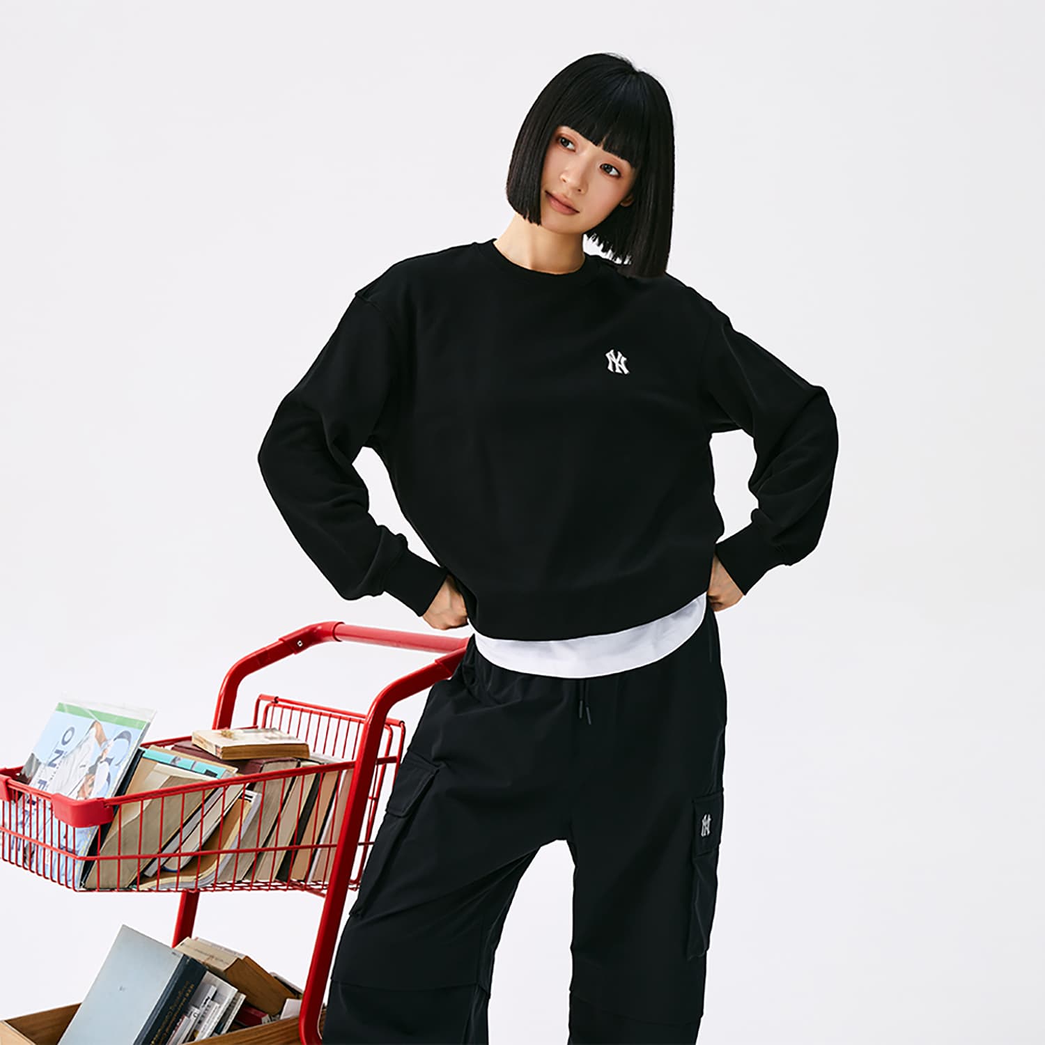 Кофта mlb New York Yankees Basic Collection Свитшот Унисекс Стандартный черный - изображение 4