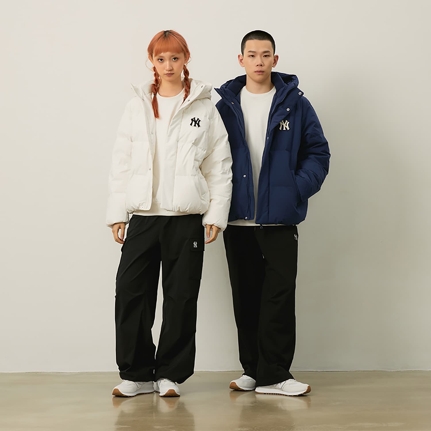 Зимняя куртка MLB Preppy Style Collection New York Yankees FW24 Пуховик Унисекс Светлый Темно-Синий - изображение 7