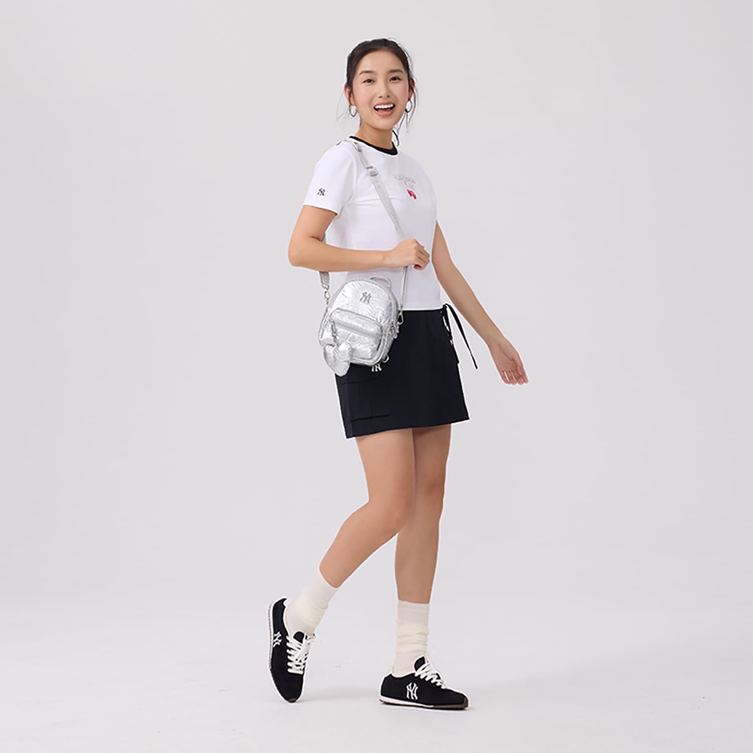 Рюкзак mlb Нью-Йорк Янкис Нейлон Рюкзаки Мини-версия Women's Silver - изображение 9