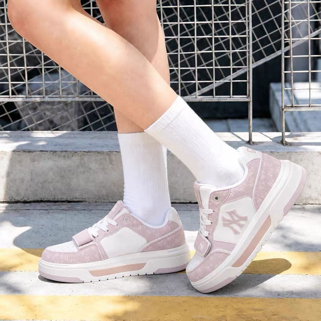 Кроссовки MLB New York Yankees Skate Shoes Low Top Dark Pink Standard White Unisex MLB Нью-Йорк Янкиз Скейтборд Кроссовки Низкие Топ Темно-розовый Стандартный Белый Унисекс - изображение 4