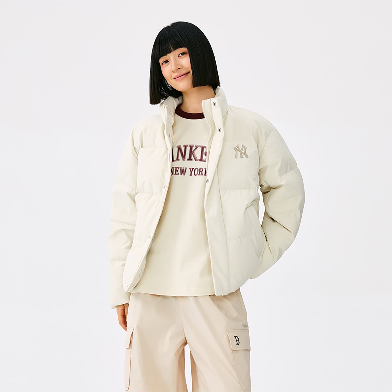 Зимняя куртка MLB MONOGRAM FW25 Пуховик Унисекс - изображение 4