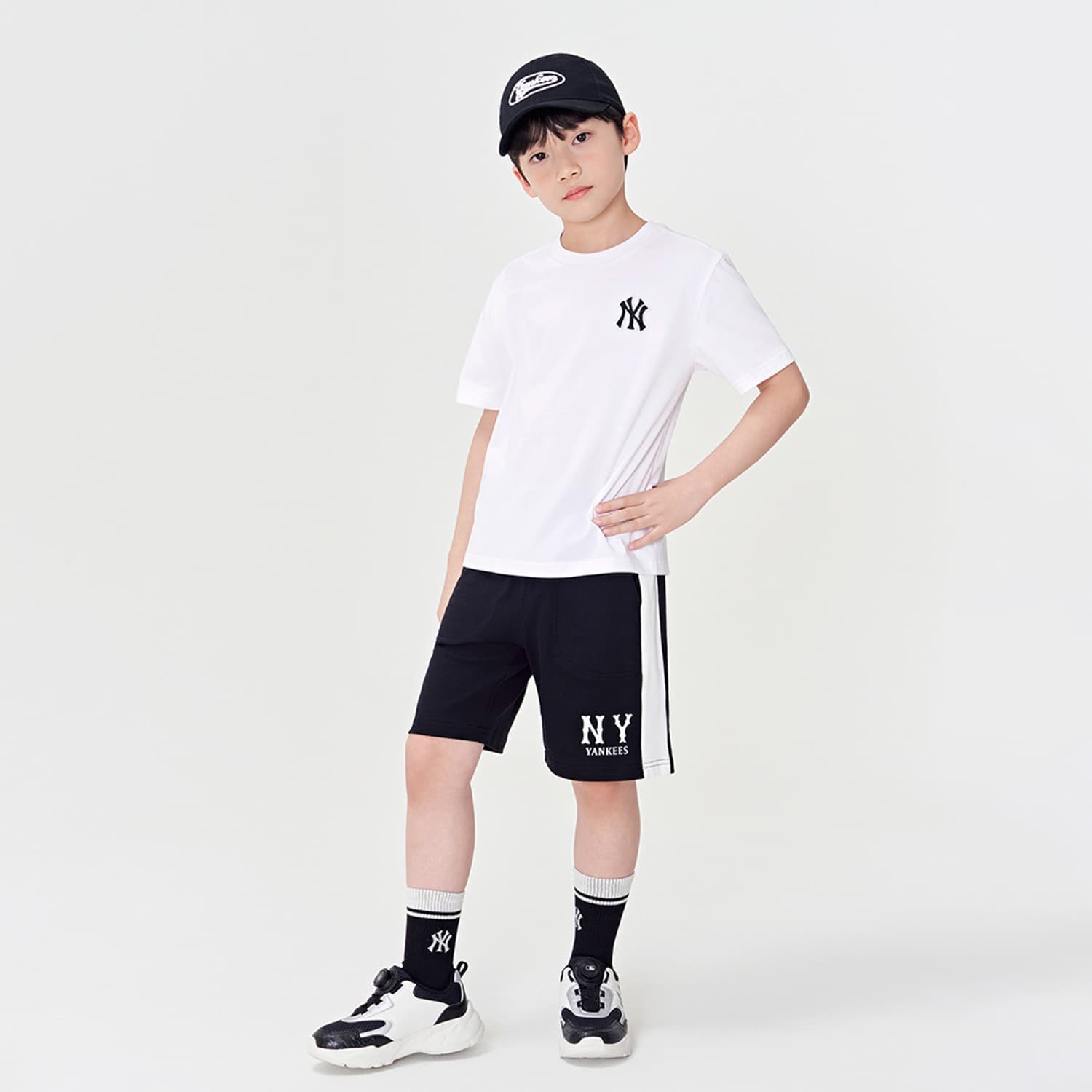 Футболка MLB KIDS Basic New York Yankees T-Shirt 25ss Белый Детский - изображение 4