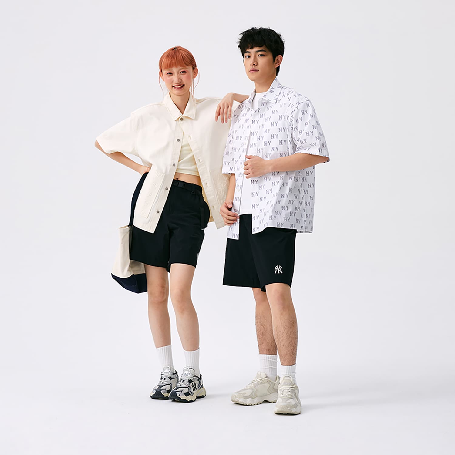 MLB New York Yankees Basic Collection SS25 Карго Шорты Унисекс Черные - изображение 3