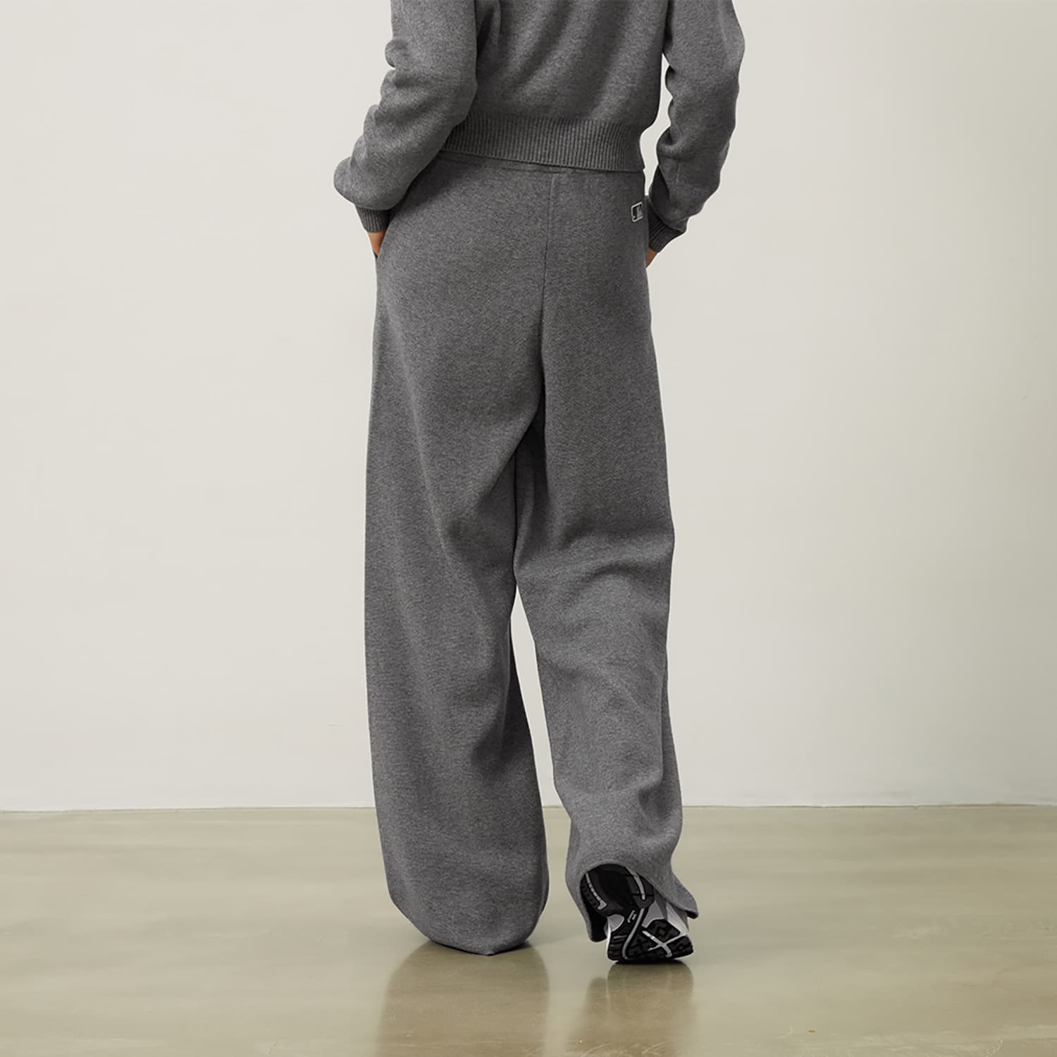 Штаны MLB New York Yankees MLB Preppy Style Collection 24FW Ткани для вязания Брюки Женские Темный Фотиния Серый - изображение 3