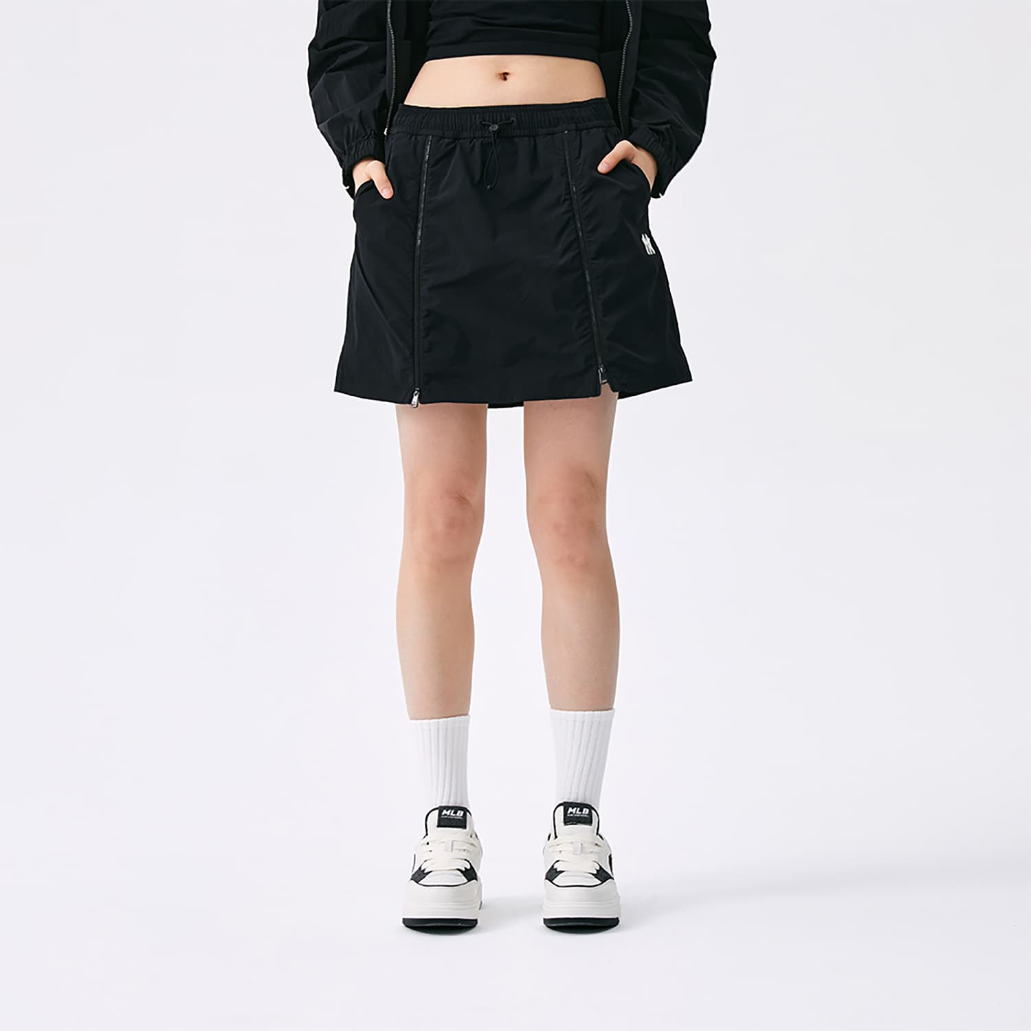 Юбка MLB New York Yankees Basic Collection SS25 Повседневные короткие юбки Женские Черный - изображение 7