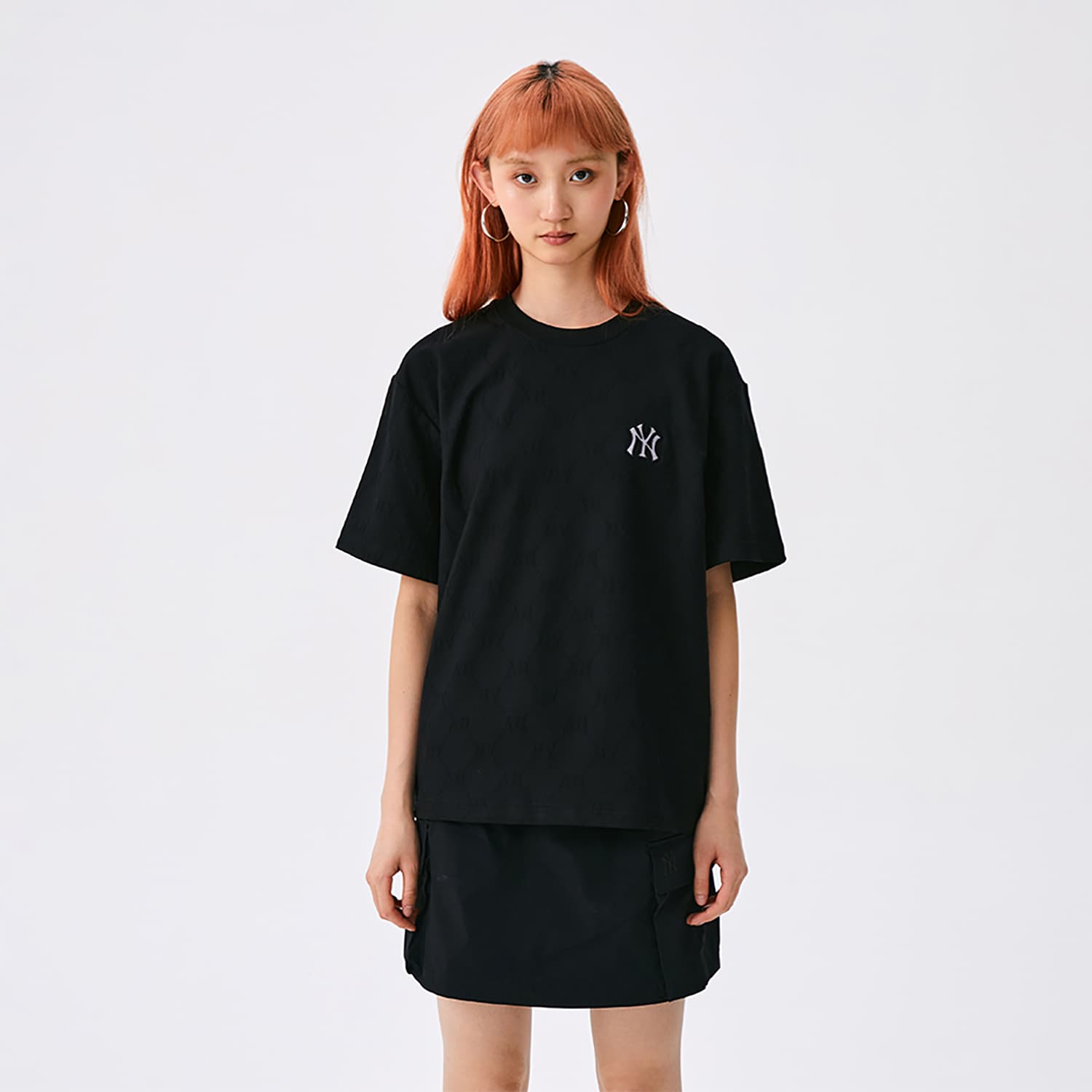 Футболка MLB MONOGRAM SS25 T Рубашка Унисекс Черная - изображение 5