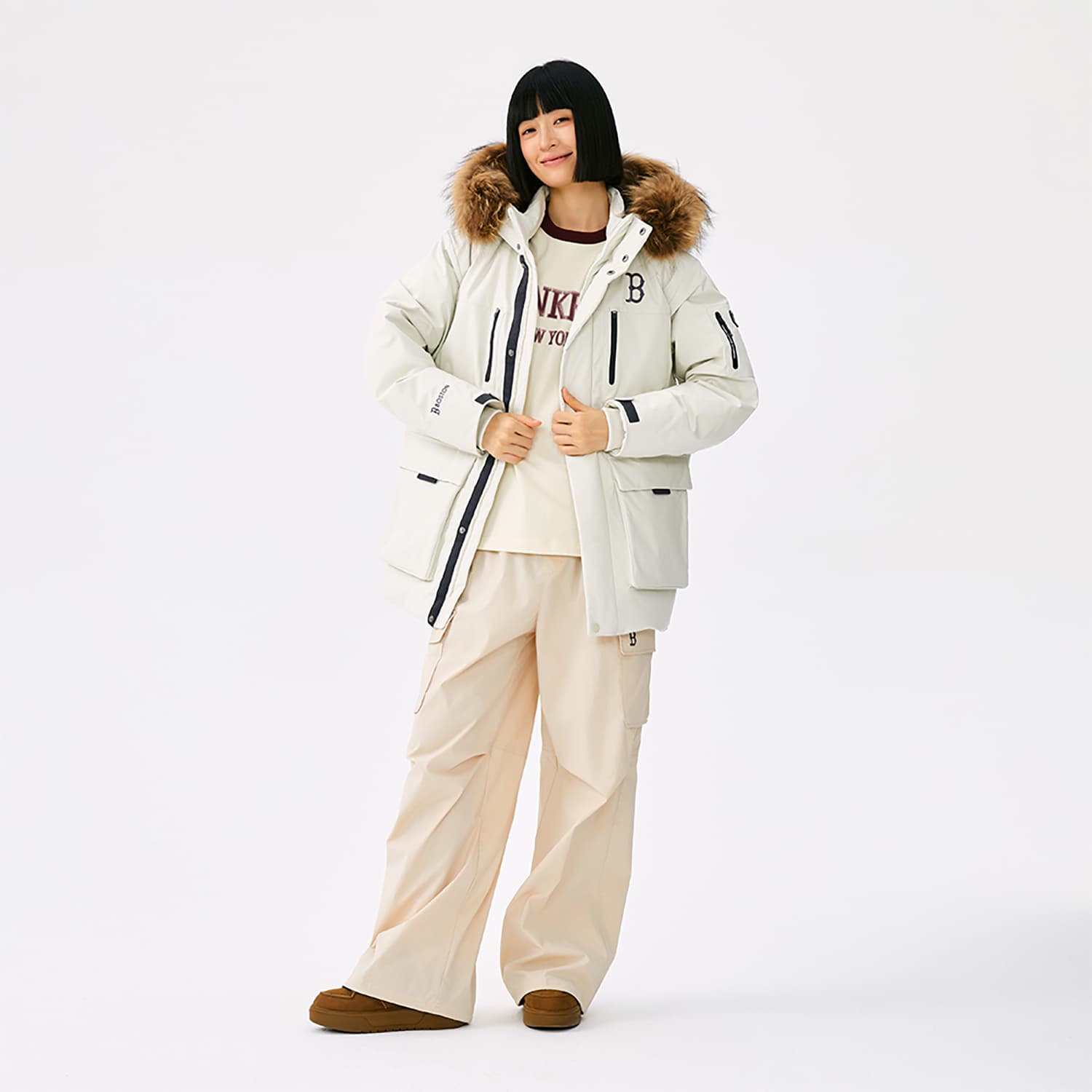 Зимняя куртка MLB Boston Red Sox Basic Collection FW25 Пуховик Унисекс - изображение 6