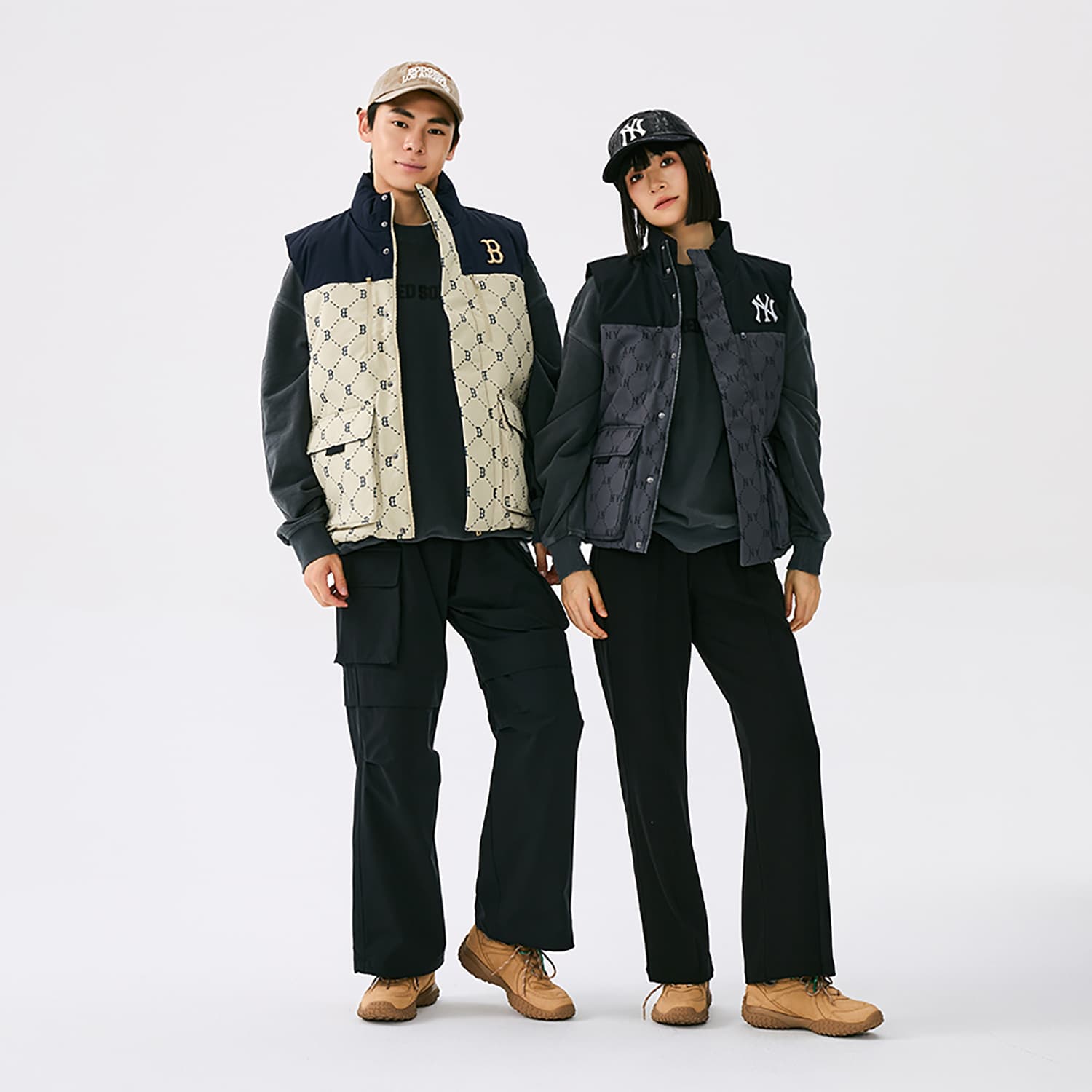Куртка MLB MONOGRAM Коллекция Boston Red Sox Пуховый жилет Унисекс - изображение 7