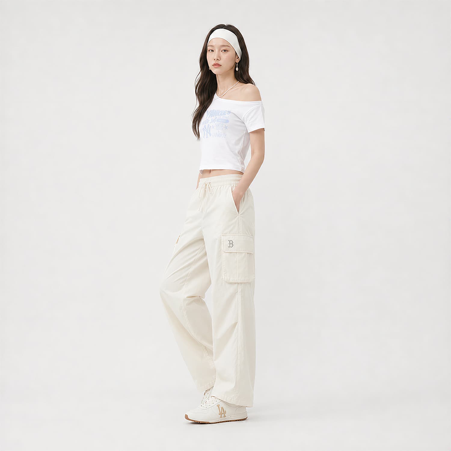 Штаны MLB Boston Red Sox Basic Collection SS26 Повседневные штаны Женские - изображение 3
