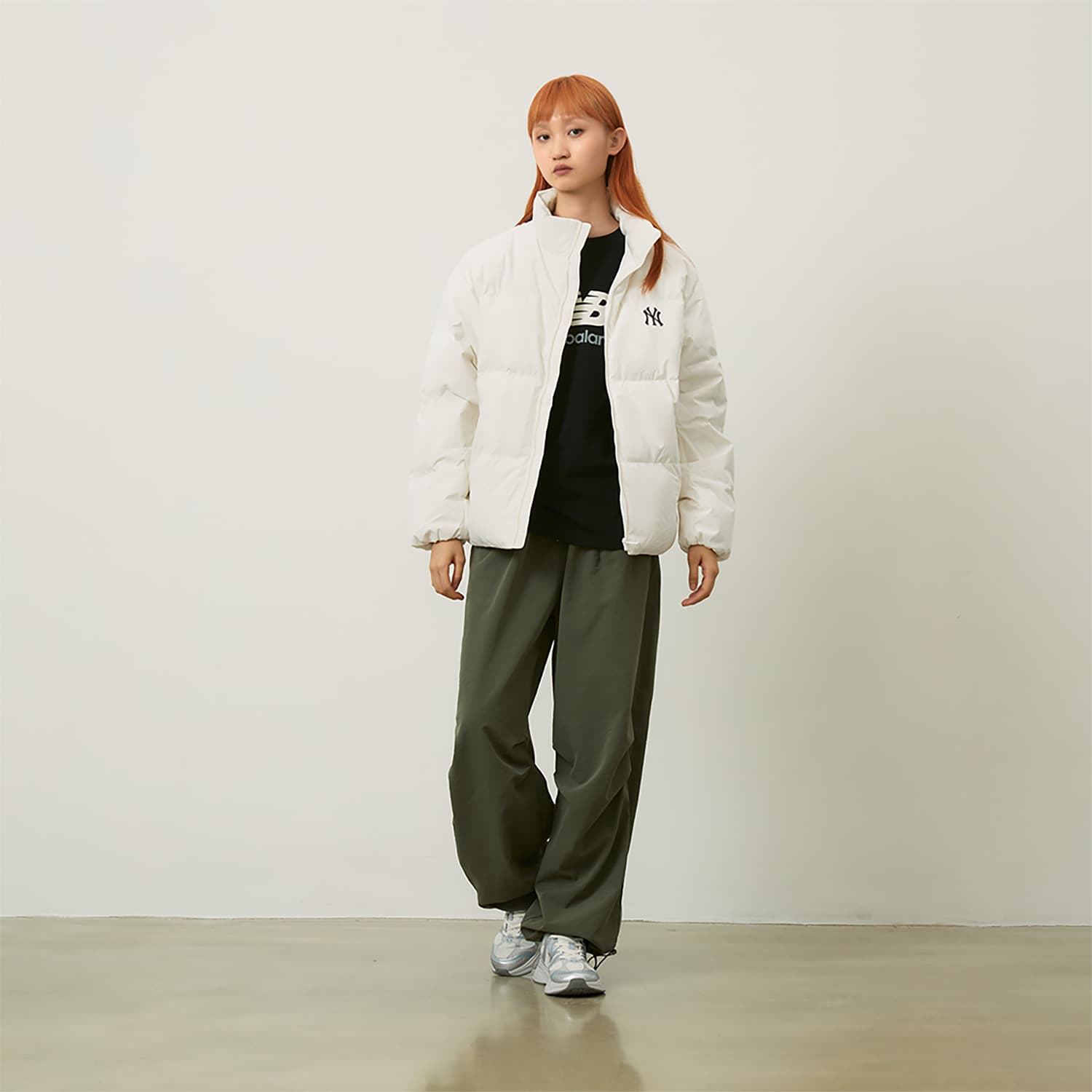 Зимняя куртка mlb New York Yankees Basic Collection FW24 Пуховик Унисекс Кремы - изображение 6