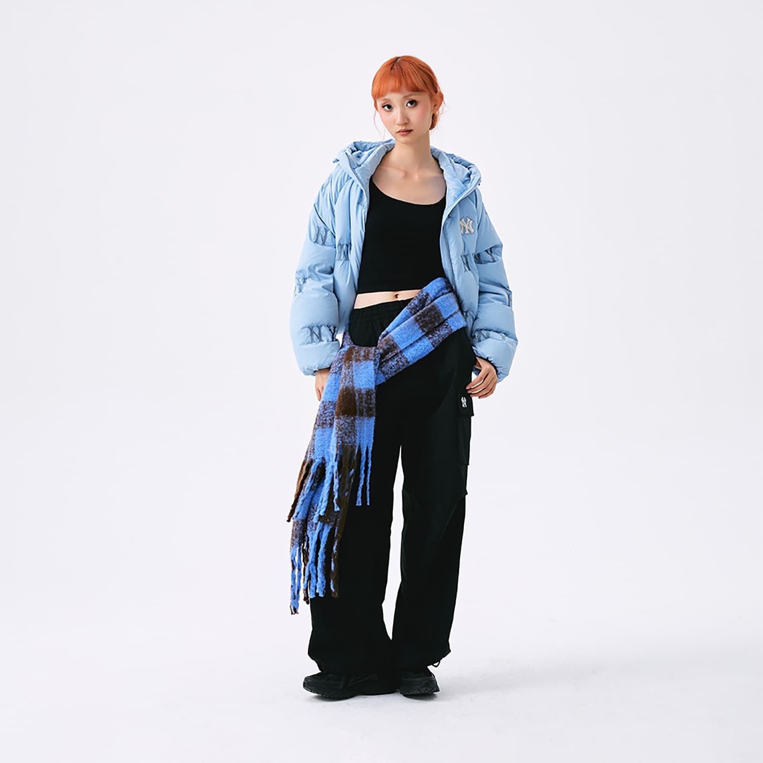 Пуховик MLB MONOGRAM FW24 Пуховик Женский Небесный Далёкий - изображение 7