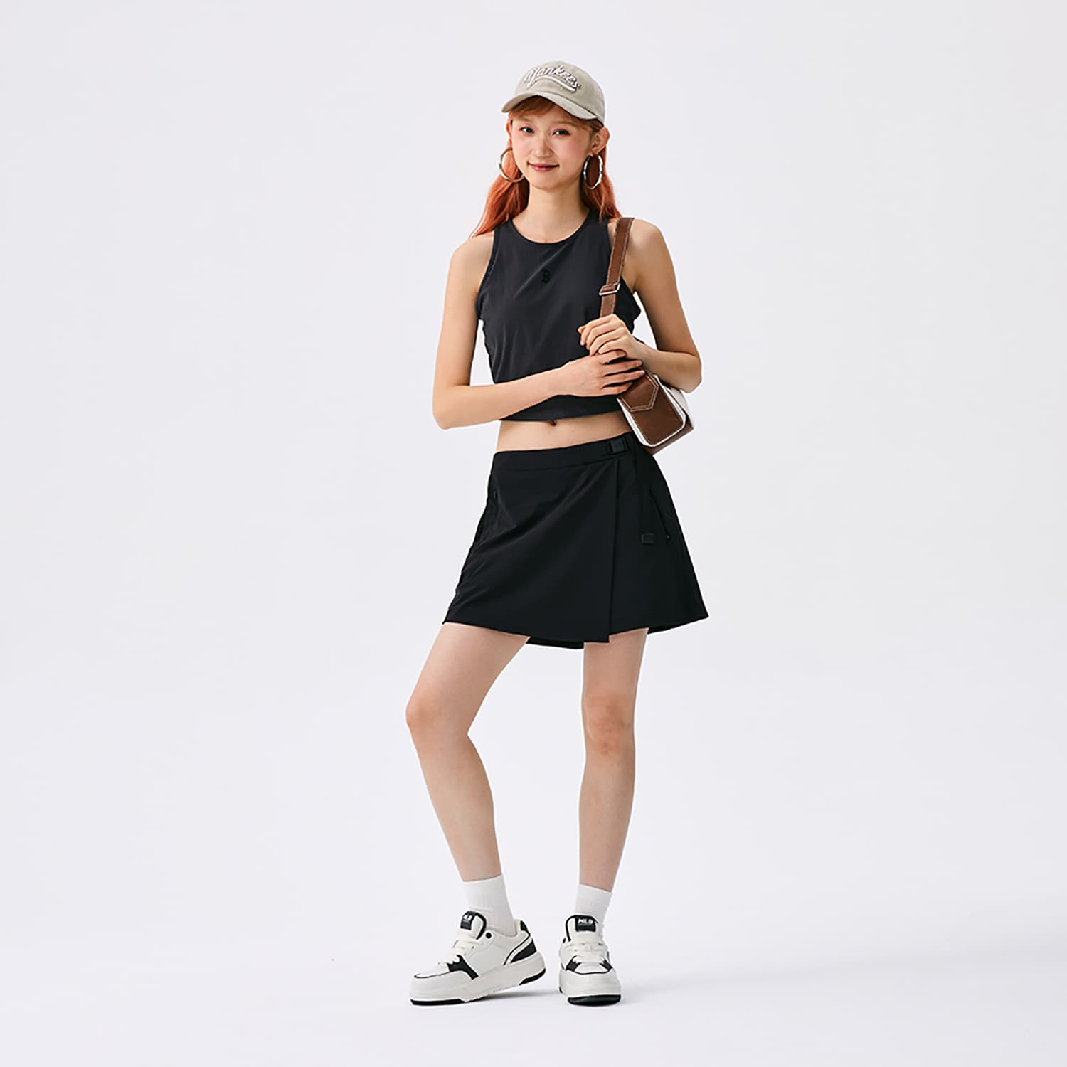 Юбка MLB New York Yankees Basic Collection SS25 Повседневные шорты Женские Черные - изображение 5