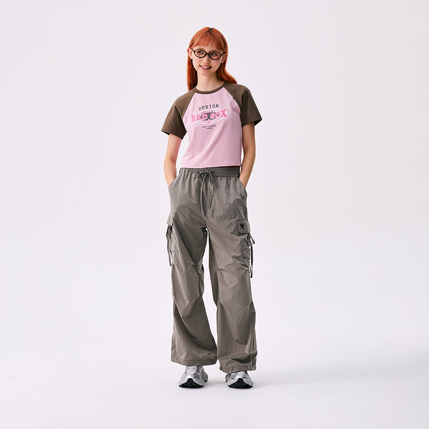Футболка MLB Preppy Style Collection Boston Red Sox SS25 Реглан T-Рубашка Женская Розовая - изображение 7