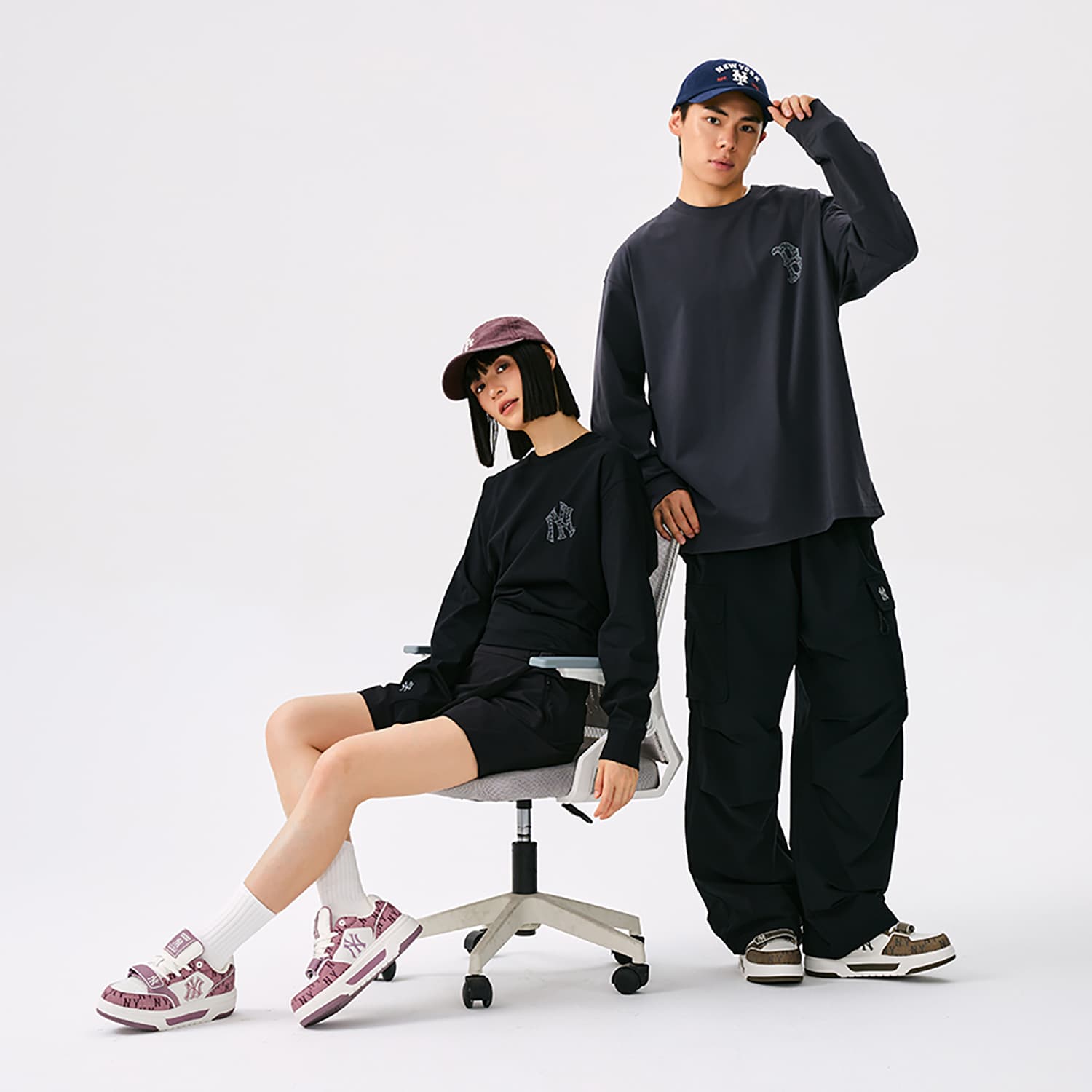 Штаны MLB New York Yankees Basic Collection 25FW Спортивные трикотажные штаны Унисекс Черные - изображение 7