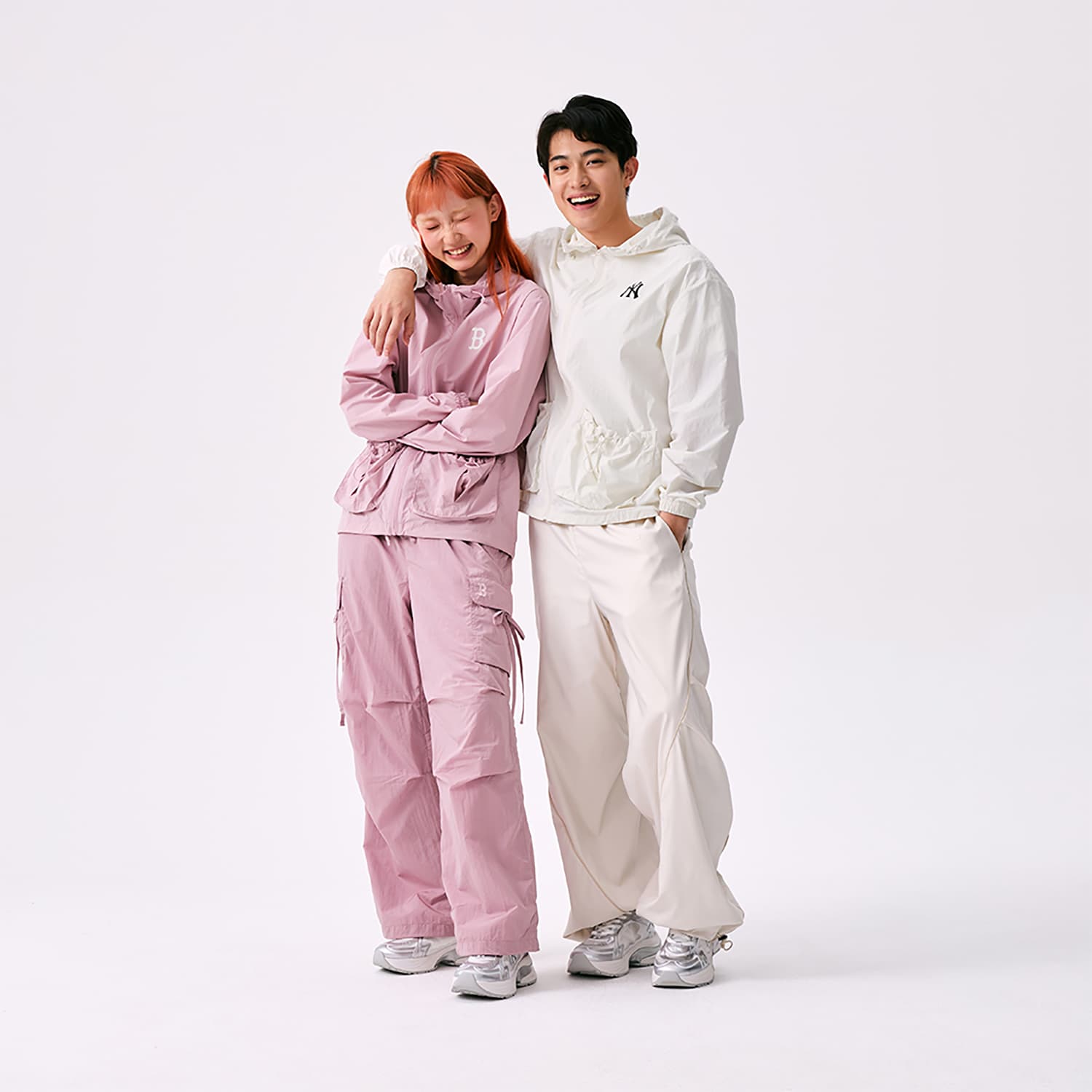 MLB Boston Red Sox Basic Collection SSS25 Карго Брюки Женские Фотиния Серый Фиолетовый - изображение 7