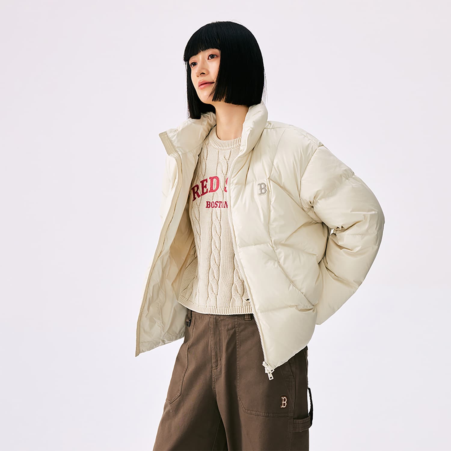 Зимняя куртка MLB Boston Red Sox Basic Collection fw25 Пуховик Унисекс - изображение 3