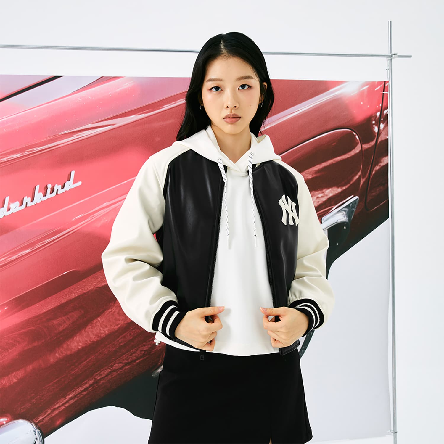 mlb New York Yankees MLB Preppy Style Collection Бейсбольная куртка Женские Черный - изображение 3