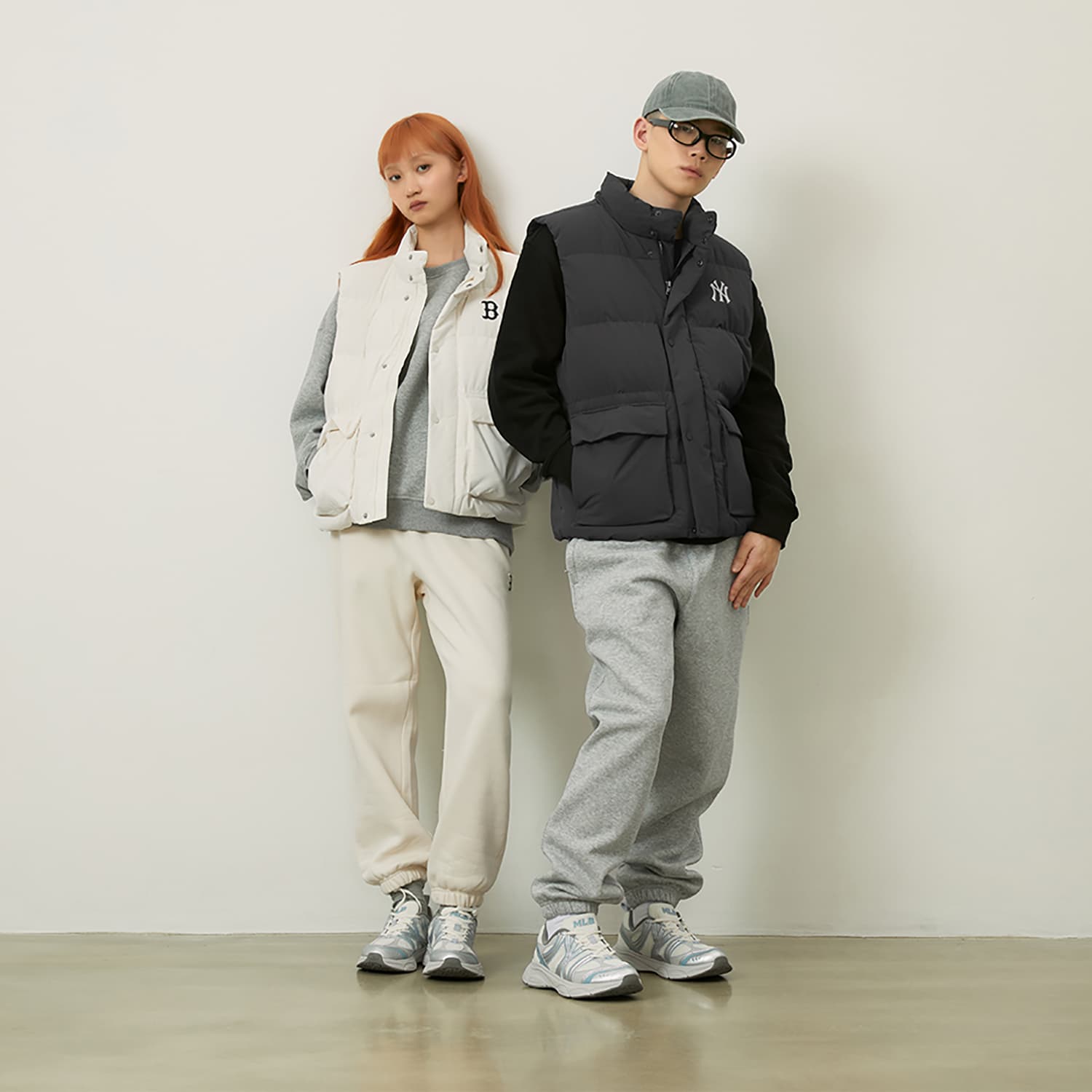 Куртка MLB New York Yankees Basic Collection Пуховый жилет Унисекс Угольный серый - изображение 3