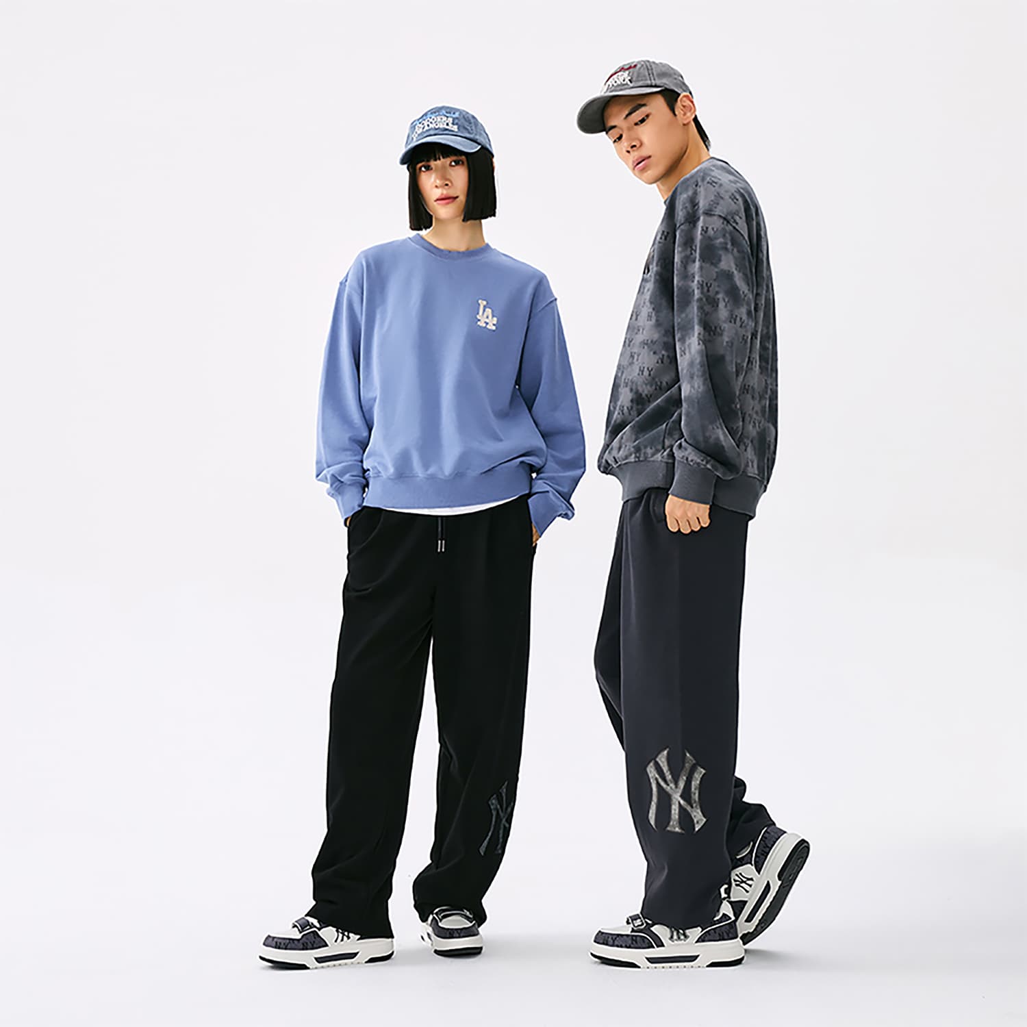 Штаны MLB MONOGRAM 25FW Повседневные штаны Унисекс Стандартный размер Угольный серый - изображение 8