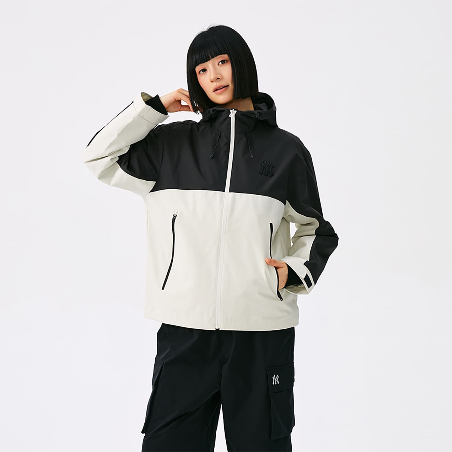 Куртка MLB New York Yankees Basic Collection 25FW Куртка Унисекс Глубокий Сливочный - изображение 4