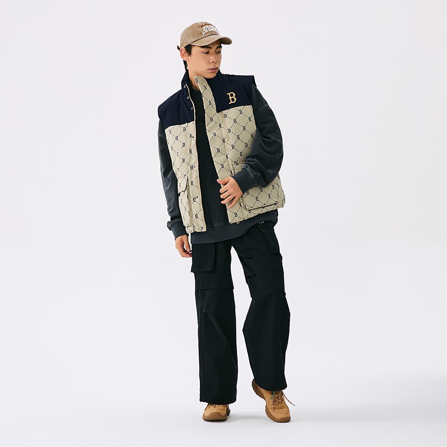 Куртка MLB MONOGRAM Коллекция Boston Red Sox Пуховый жилет Унисекс - изображение 6