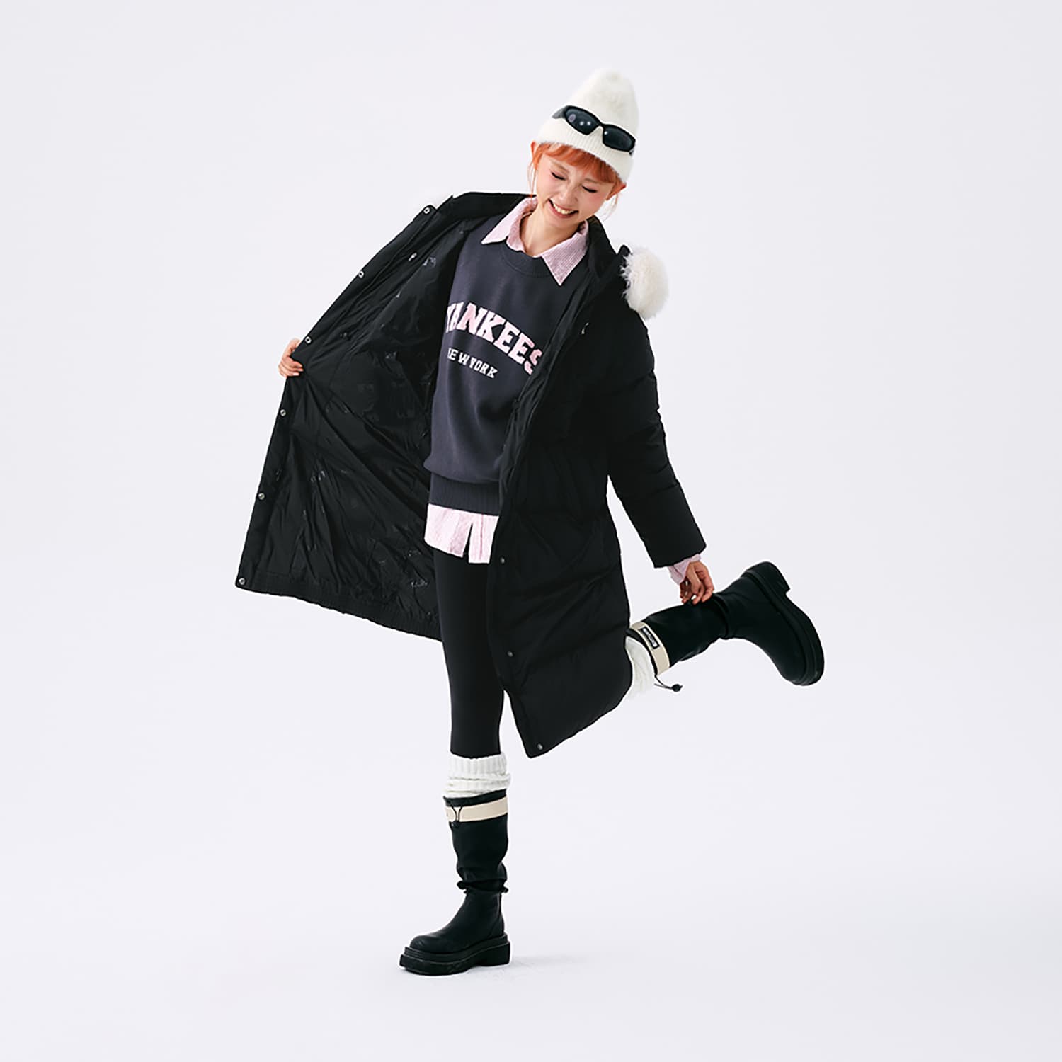 Пуховик MLB New York Yankees Basic Collection Пуховик Женский Черный - изображение 5