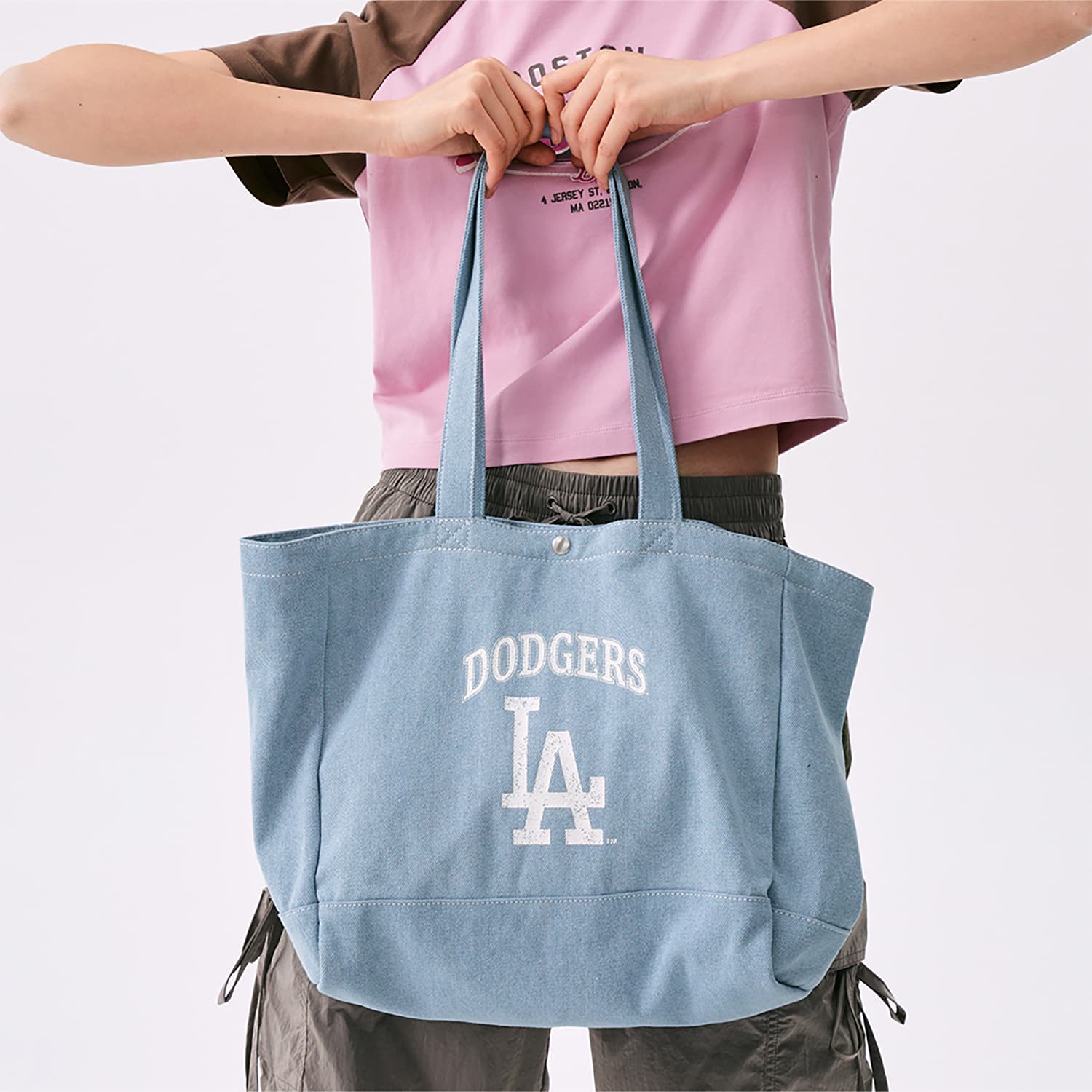 Мини-сумка MLB Los Angeles Dodgers Хлопковый Рюкзак для ноутбука с плечевым ремнем унисекс синий - изображение 7