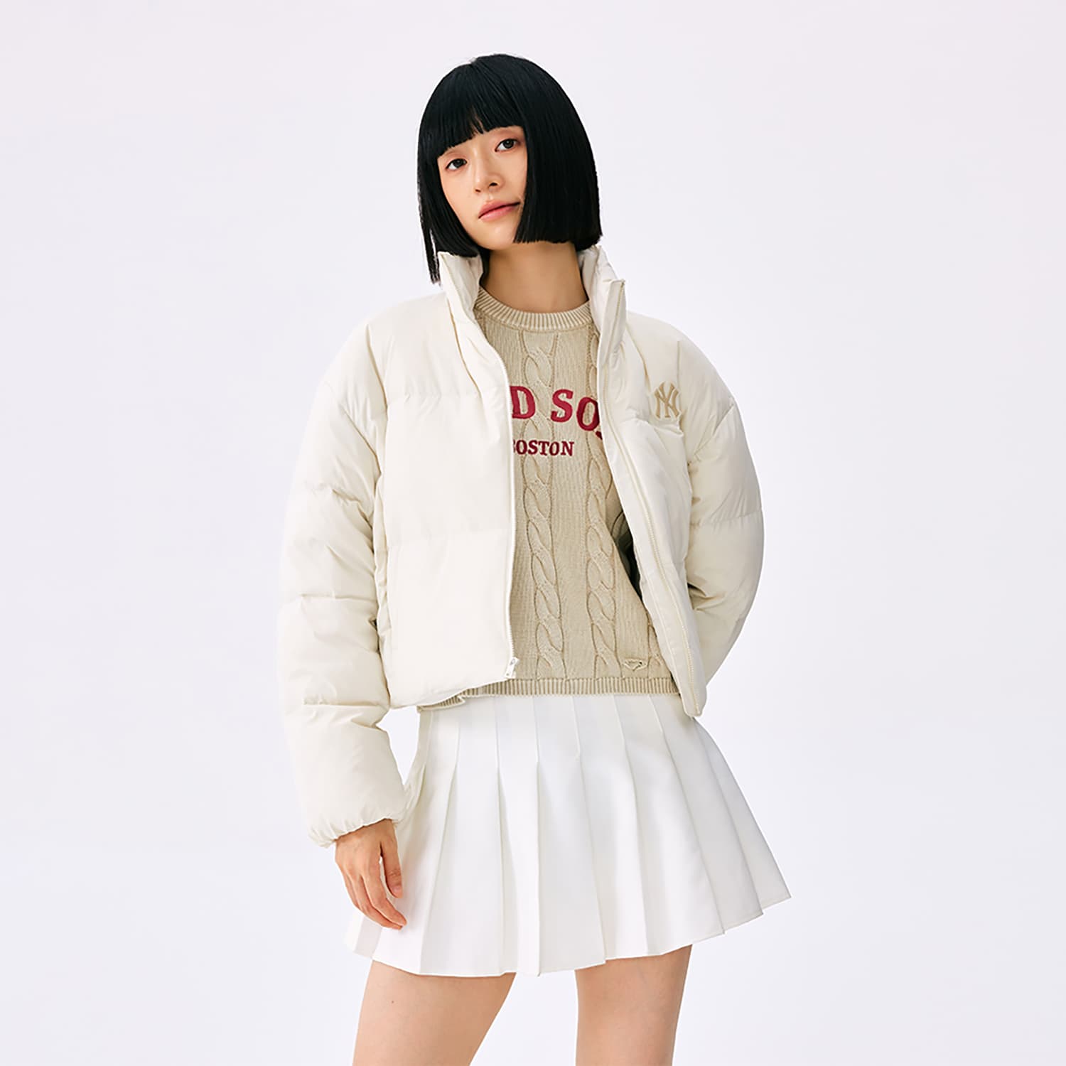 Пуховик MLB New York Yankees Basic Collection FW25 Пуховик Женский - изображение 4