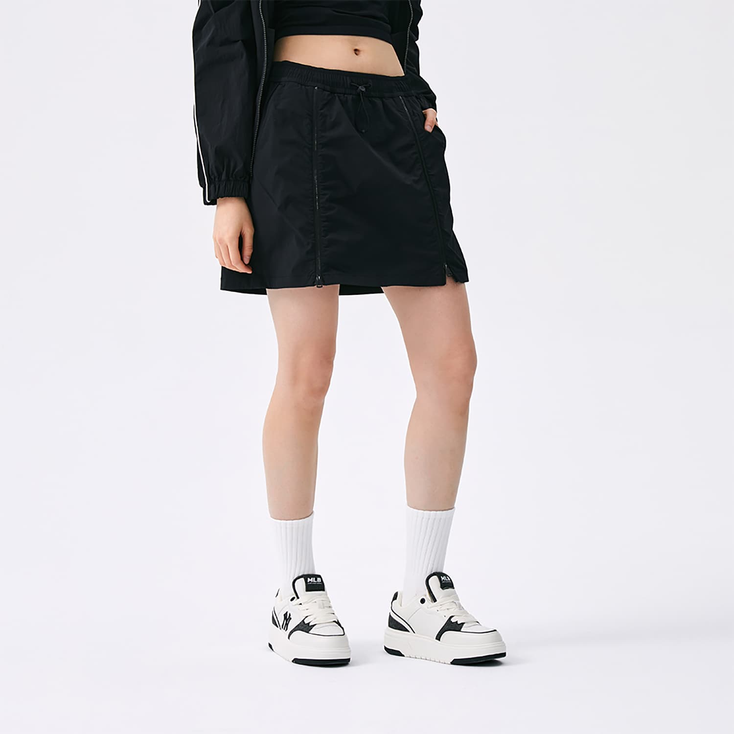 Юбка MLB New York Yankees Basic Collection SS25 Повседневные короткие юбки Женские Черный - изображение 5