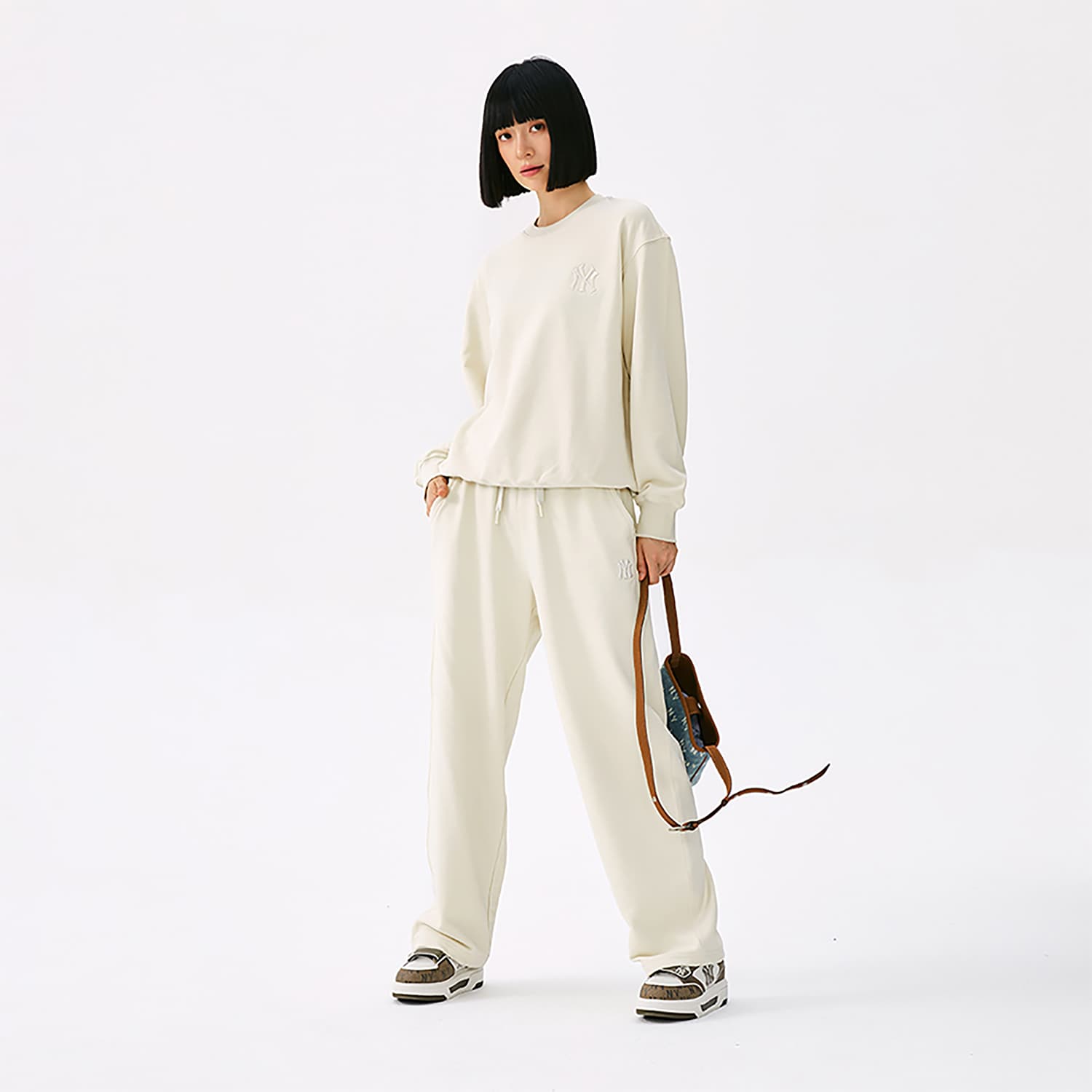 Штаны MLB New York Yankees Basic Collection 25FW Вязаные тренировочные штаны унисекс - изображение 3