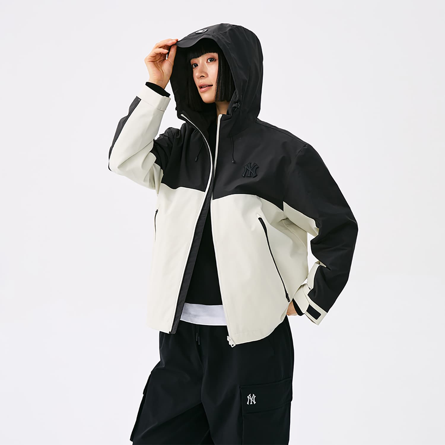 Куртка MLB New York Yankees Basic Collection 25FW Куртка Унисекс Глубокий Сливочный - изображение 6