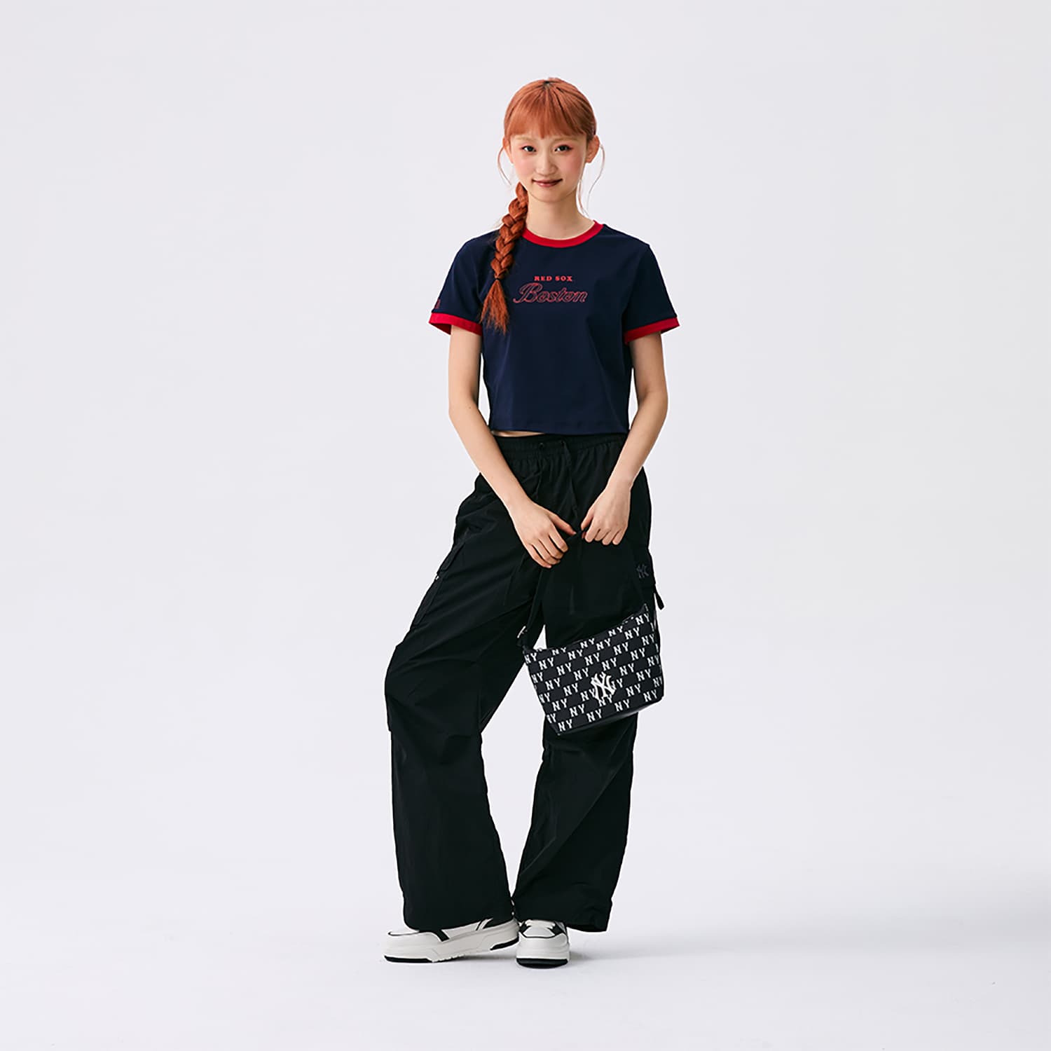 Футболка MLB Preppy Style Collection Boston Red Sox SS25 T-Shirt Женская Темно-синяя - изображение 5