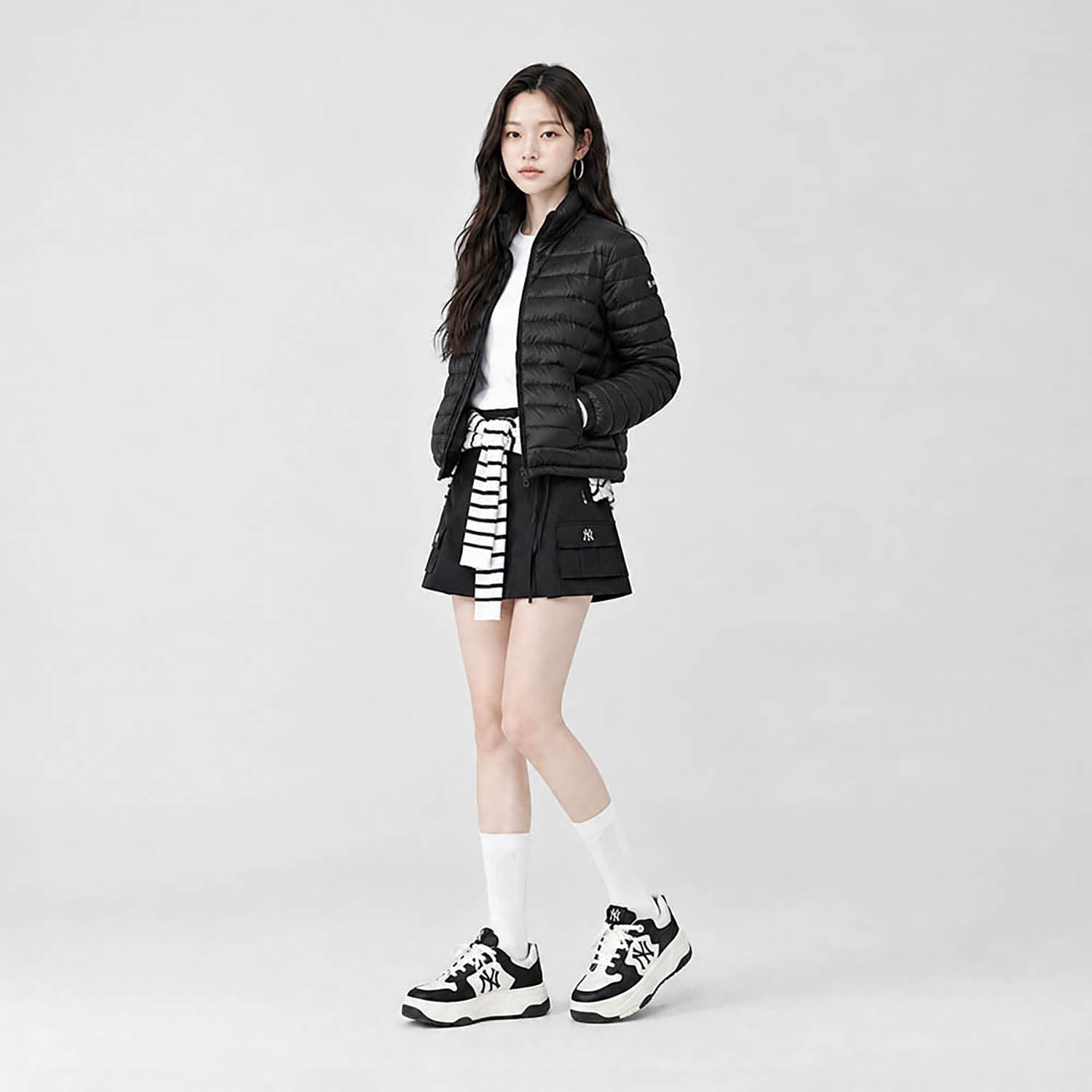 Зимняя куртка MLB New York Yankees Basic Collection 26FW Пуховик Унисекс Черный - изображение 3