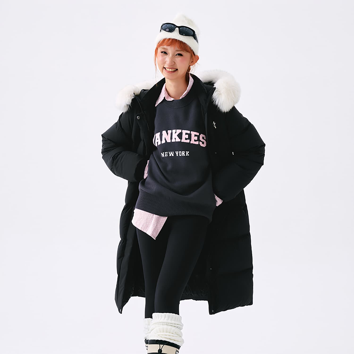 Пуховик MLB New York Yankees Basic Collection Пуховик Женский Черный - изображение 3