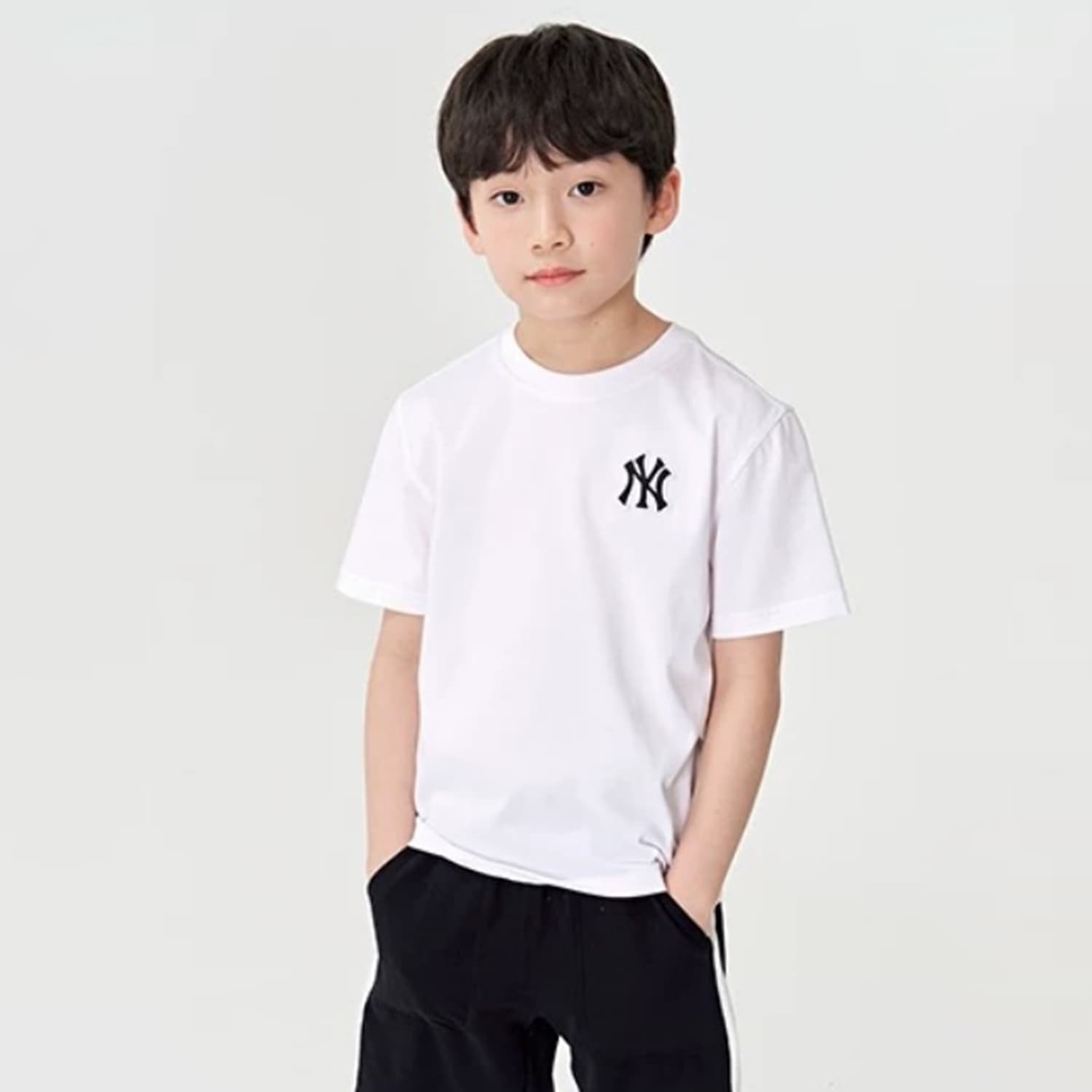 Футболка MLB KIDS Basic New York Yankees T-Shirt 25ss Белый Детский - изображение 3