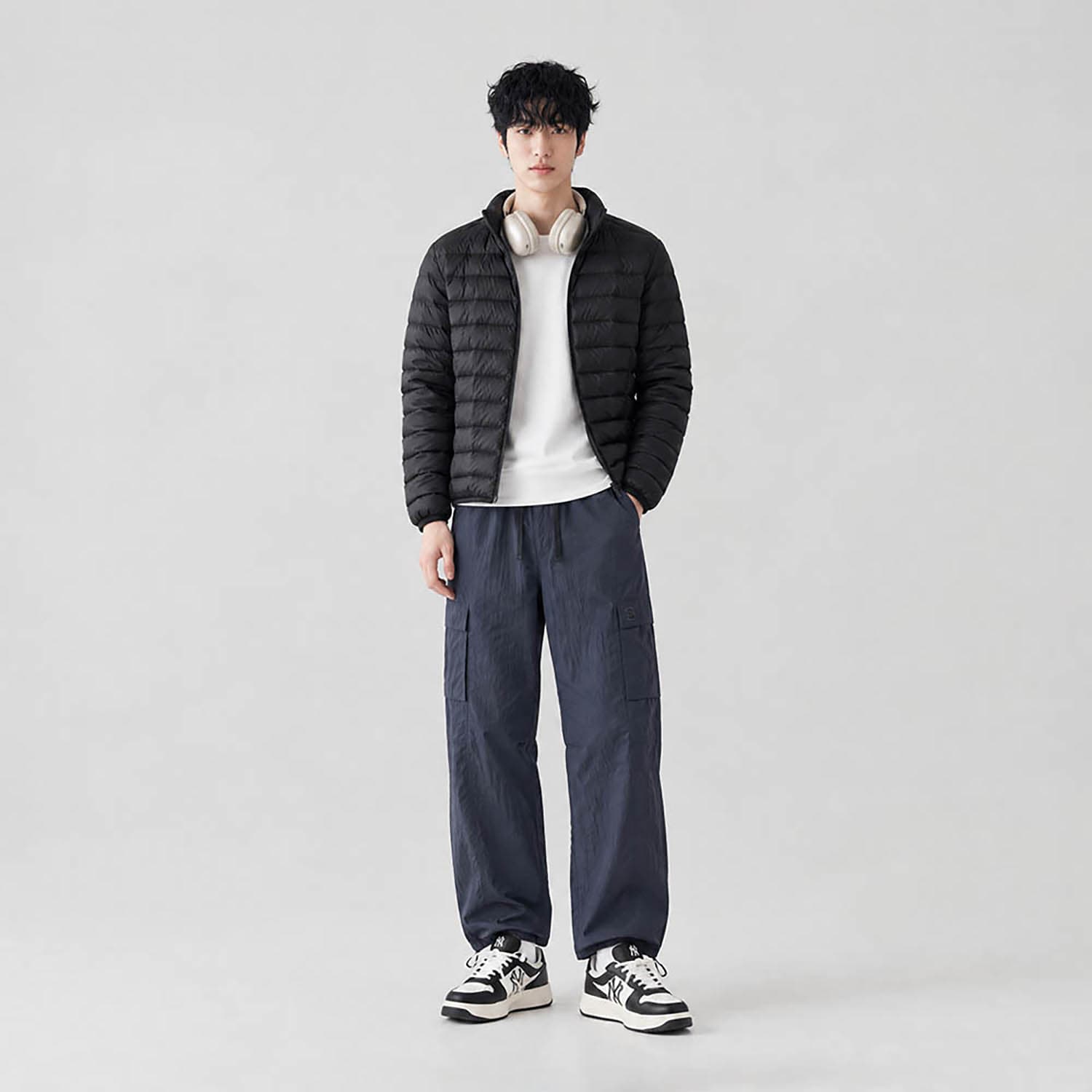Зимняя куртка MLB New York Yankees Basic Collection 26FW Пуховик Унисекс Черный - изображение 2