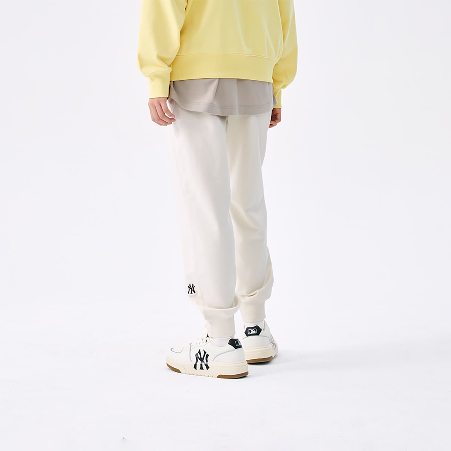 Штаны MLB New York Yankees Basic Collection SS25 Вязаные тренировочные штаны унисекс кремовые - изображение 7