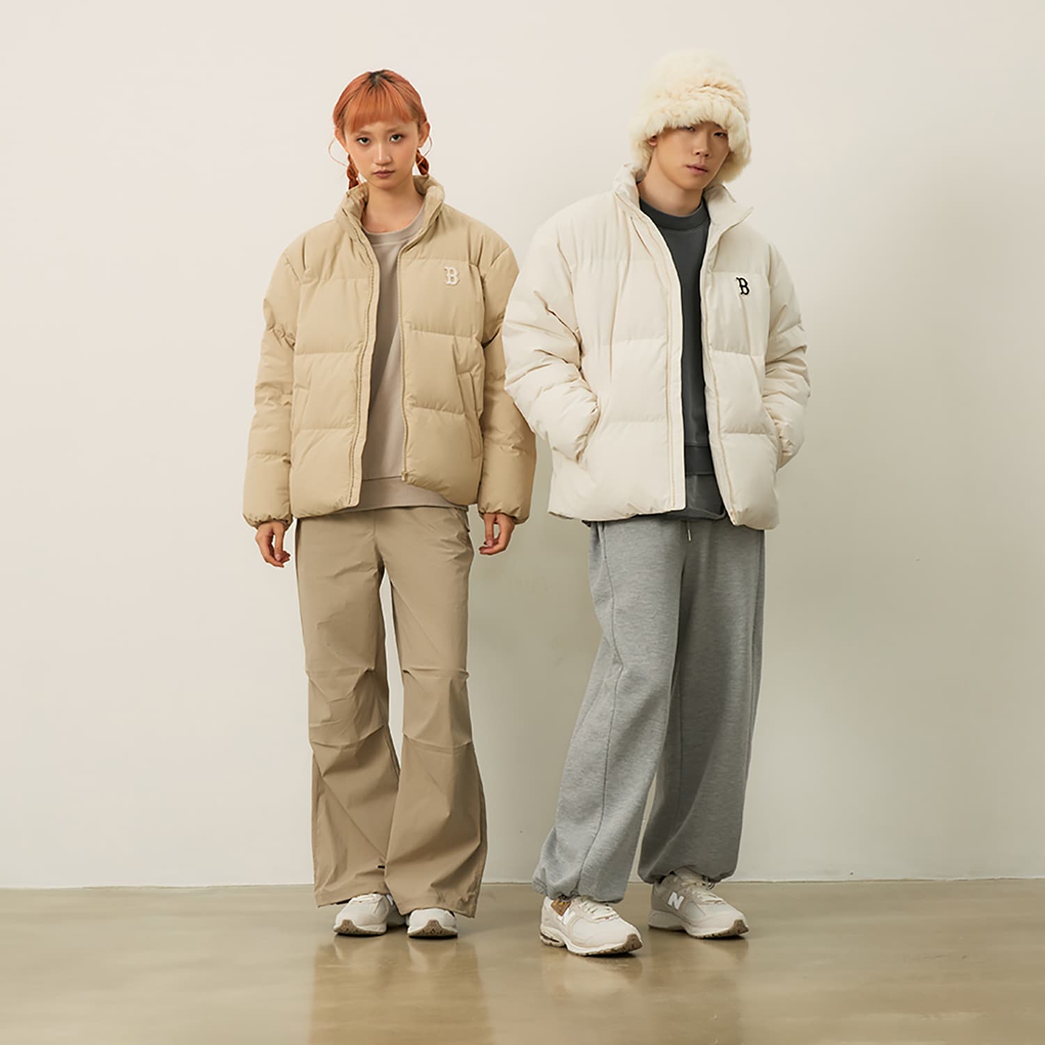 Зимняя куртка MLB Boston Red Sox Basic Collection FW24 Пуховик Унисекс Темный Кремовый - изображение 3
