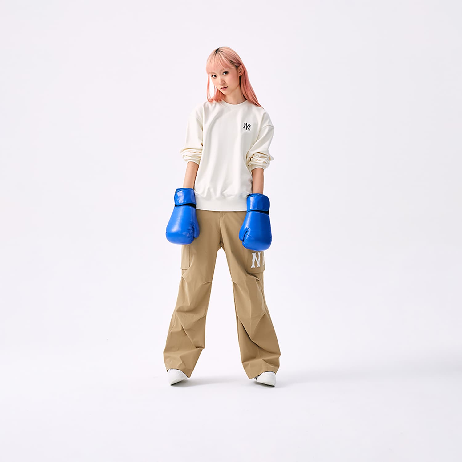 MLB New York Yankees Basic Collection Карго Брюки Женские Хаки - изображение 5