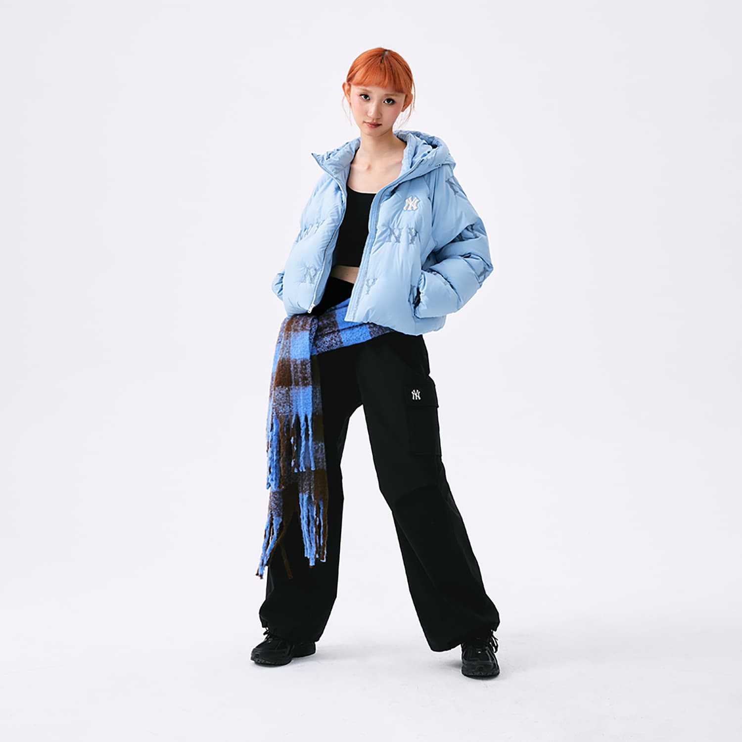 Пуховик MLB MONOGRAM FW24 Пуховик Женский Небесный Далёкий - изображение 6