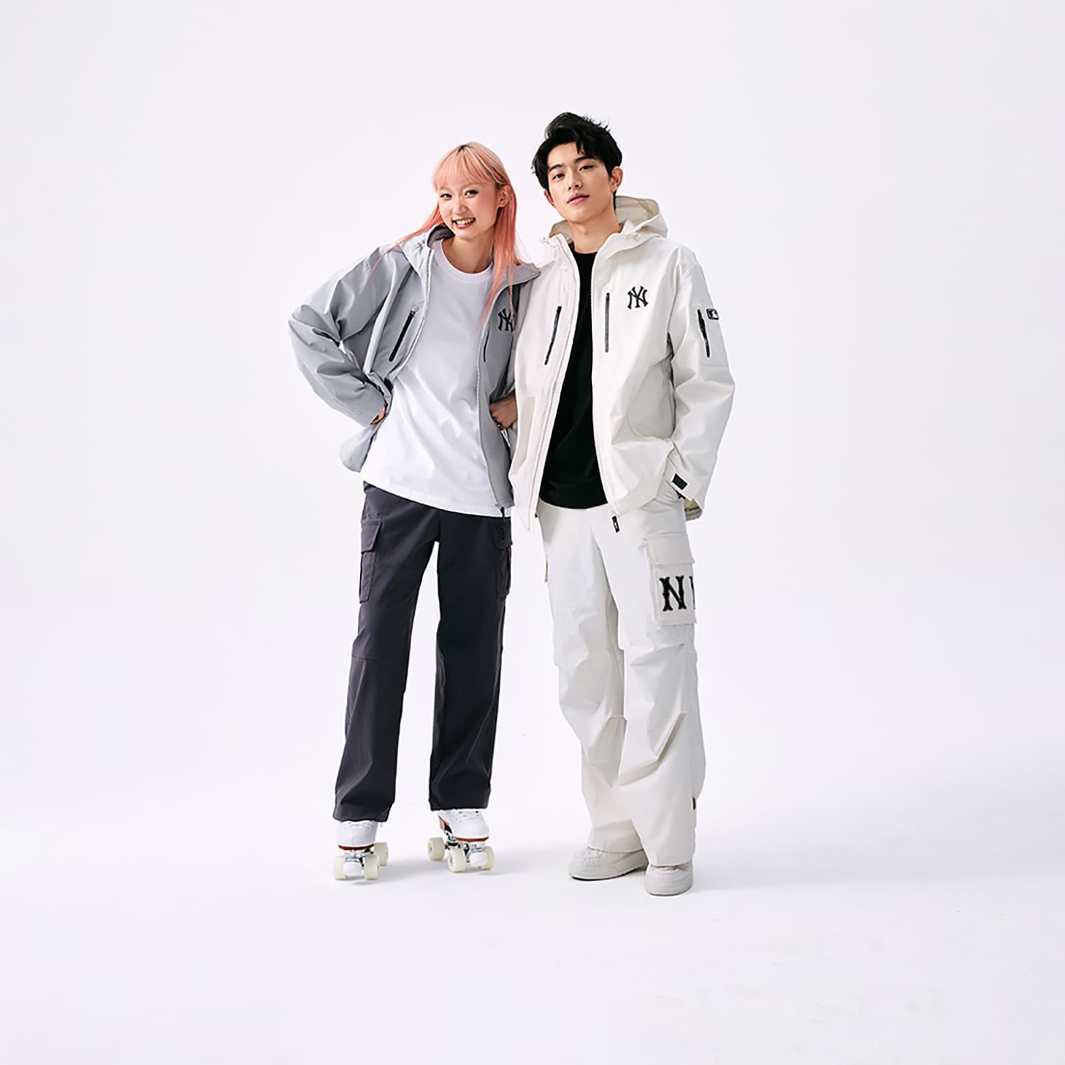 Ветровка MLB New York Yankees Basic Collection SS25 Тренчкот Унисекс Светлый Серый - изображение 7