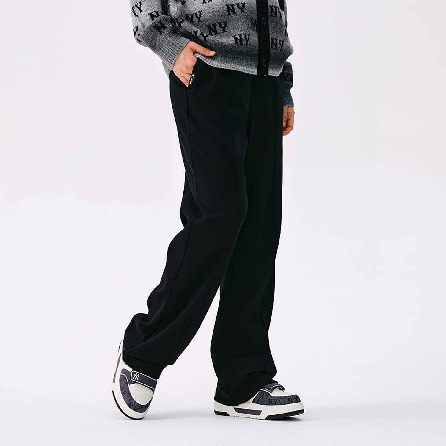 Штаны MLB New York Yankees Basic Collection 25FW Повседневные штаны Женские Стандартные Черные - изображение 4